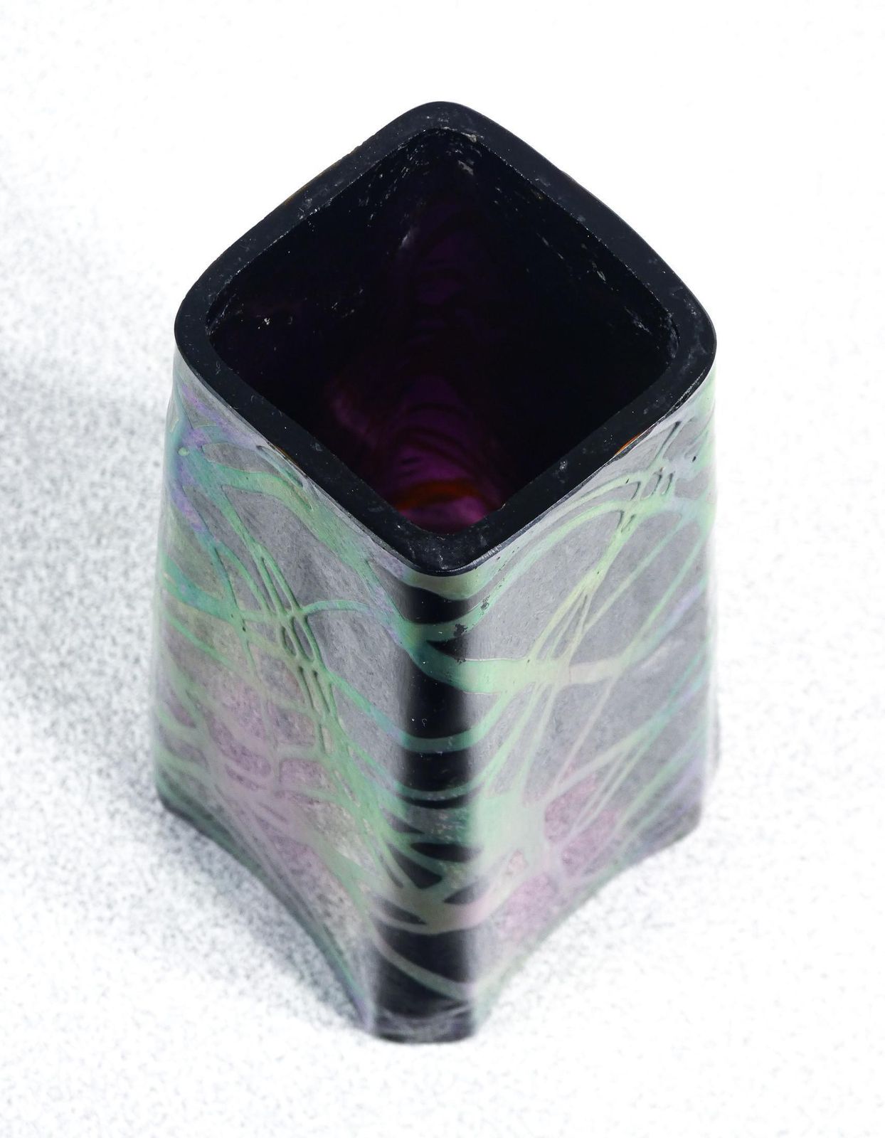 photo furniture Pallme König Iridescent Blown Glass Vase. Austria, Years 10