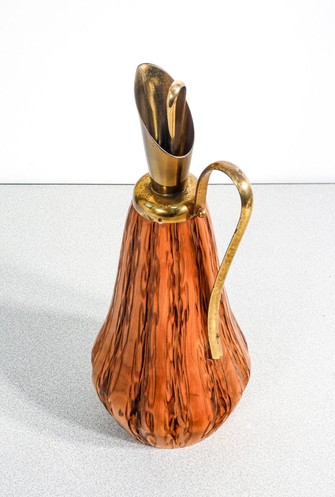 Pitcher, Design Aldo Tura For Macabò. Wood And Brass. Italy, 50s photo Home Decor