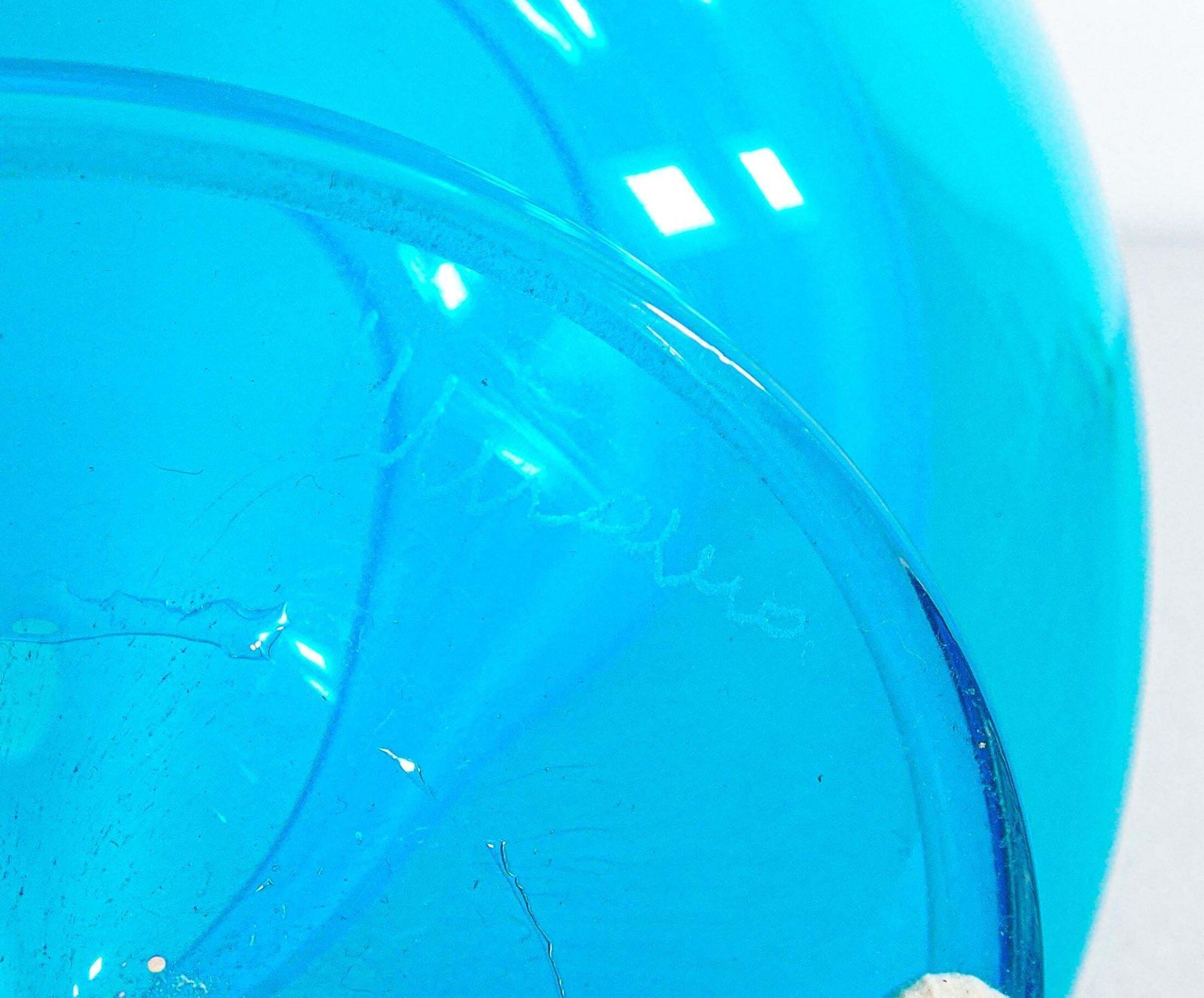 photo furniture Blown Glass Vase Design Paolo Crepax. Large Blue Version. 1990s