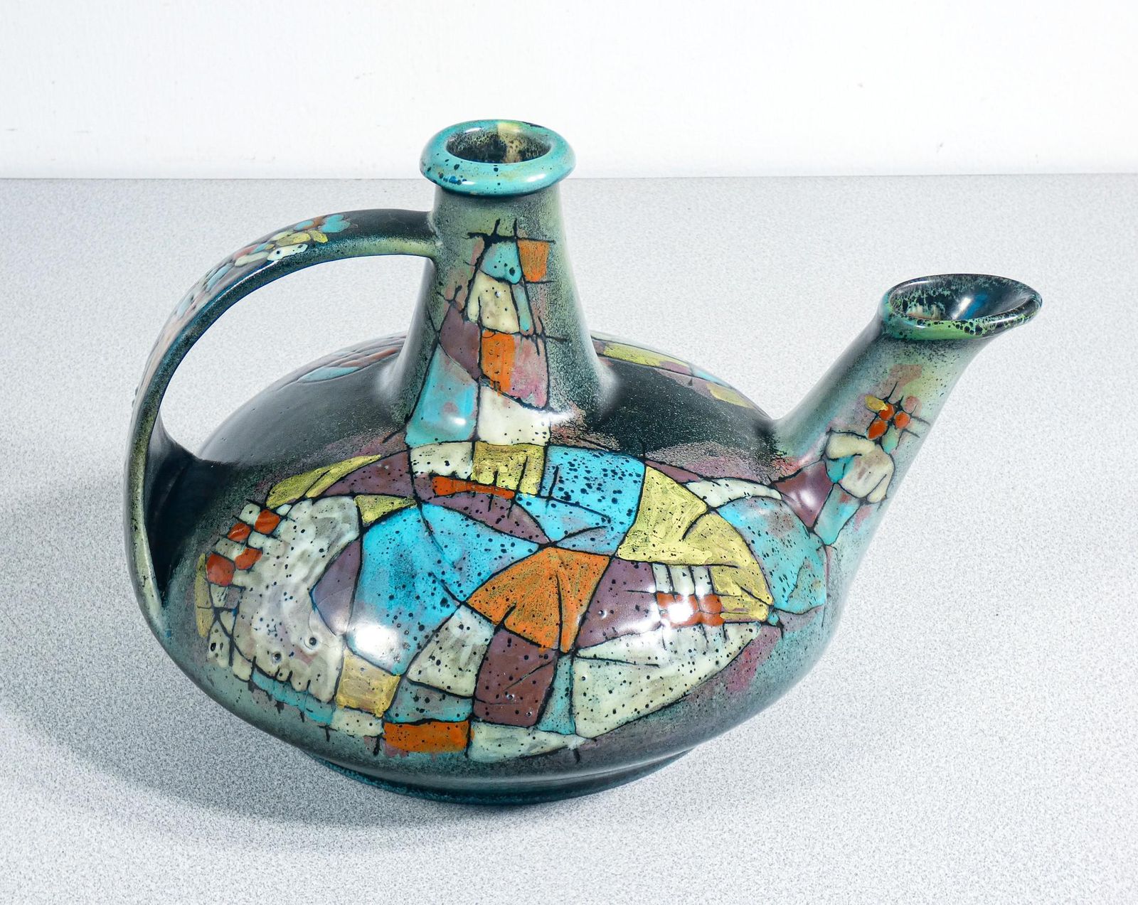 Glazed Ceramic Pitcher, Design Nanni Valentini For Bruno Baratti. Anni 60 photo vintage