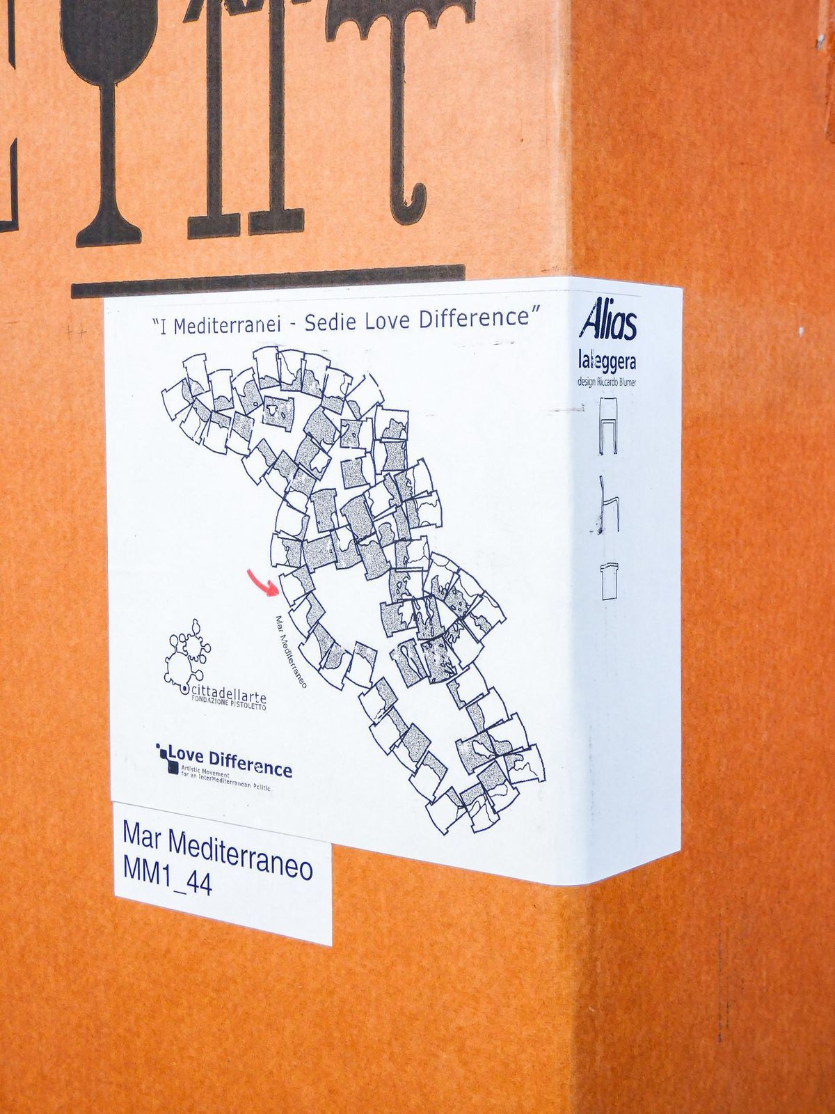Furniture Laleggera Alias Chair, Part Of The Work "Mezzoterra Mezzomare" By M. Pistoletto photo