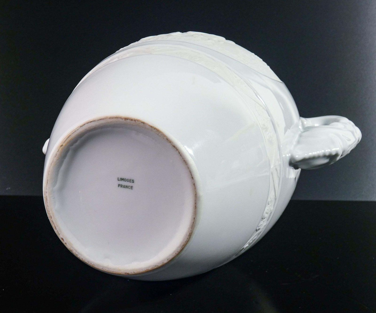 photo furniture Limoges Vase Made Of Biscuit Ceramic And Enamel, With Bas Reliefs In Classical Style