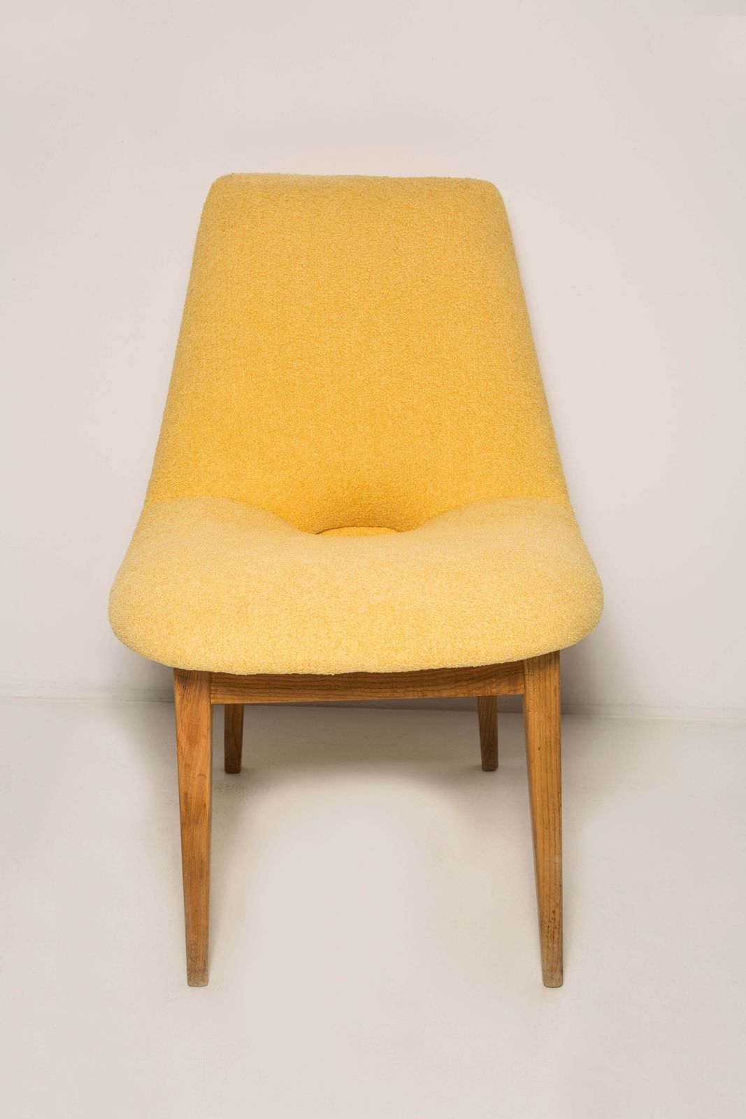 Rare Mid Century Yellow Shell Chair, H.Lachert, Europe, 1960s photo furniture