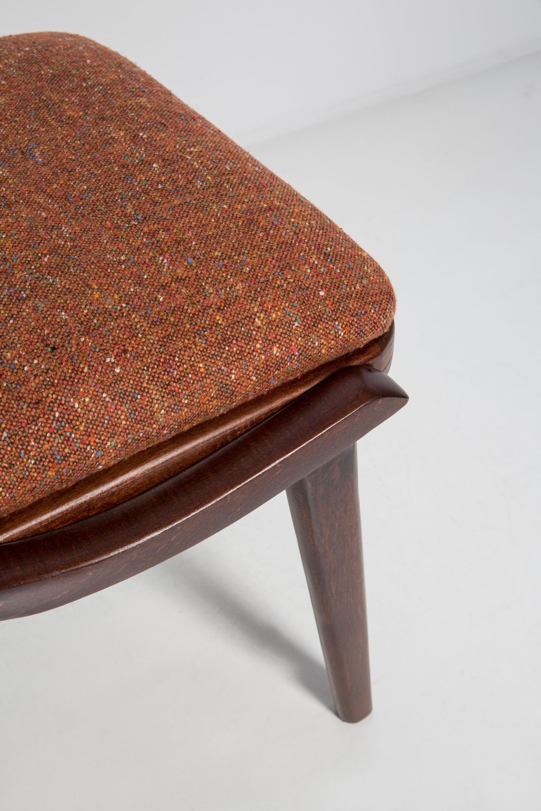 Mid Century Modern Bumerang Chair, Orange Melange, Poland, 1960s photo Furniture