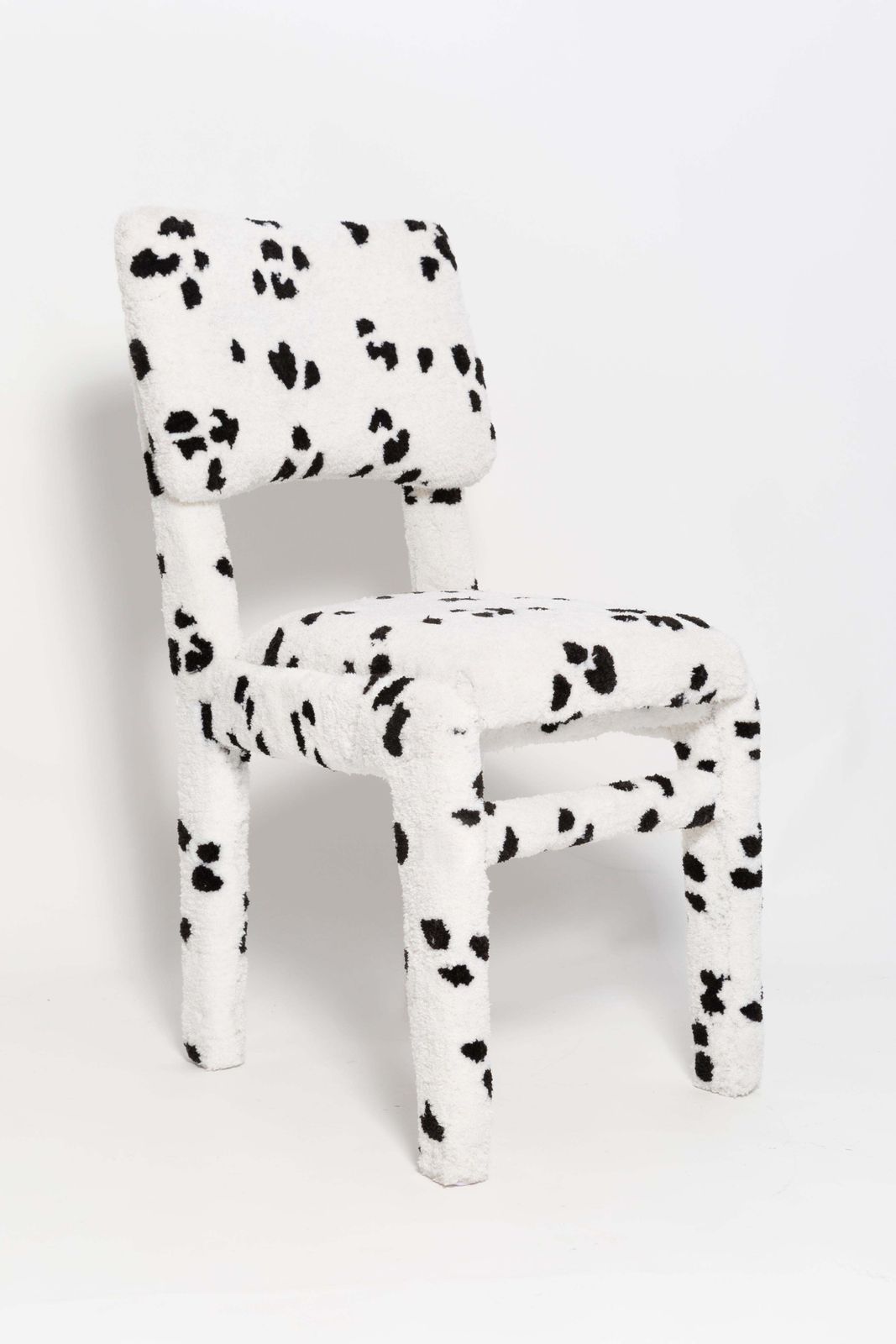 Six Mid Century Hand Tufting Dalmatian Chairs, Rajmund Halas, Poland, 1960s photo furniture