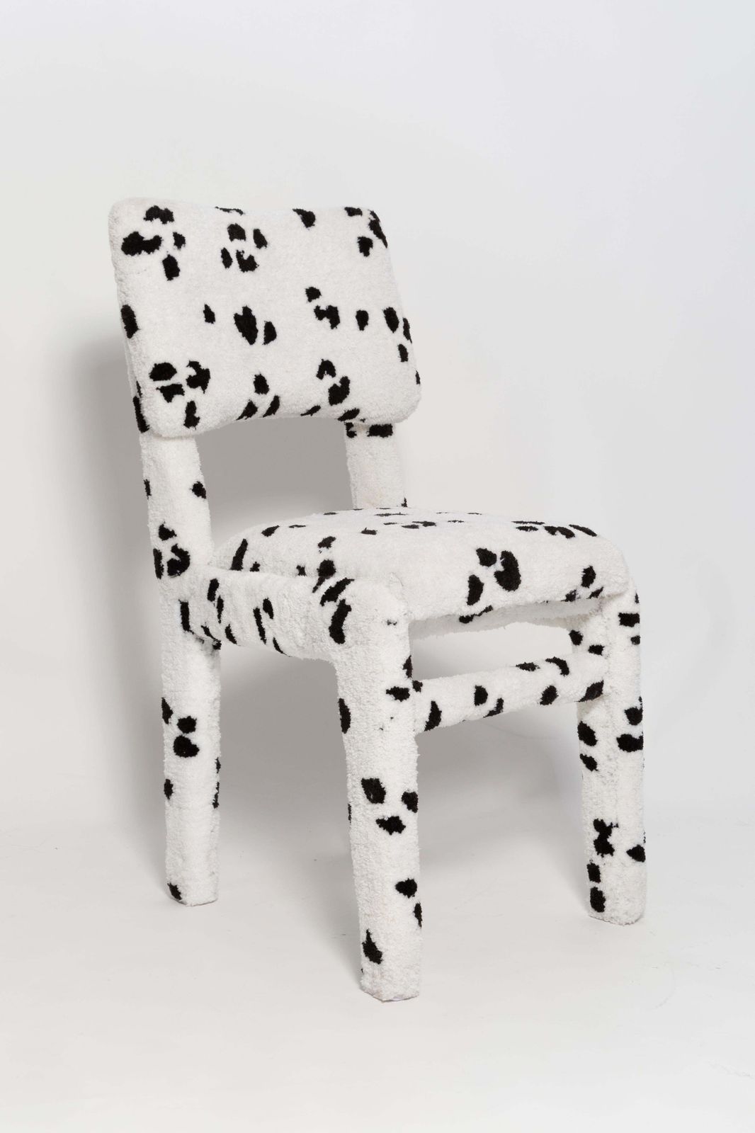 Mid Century Hand Tufting Dalmatian Chair, Rajmund Halas, Poland, 1960s photo furniture