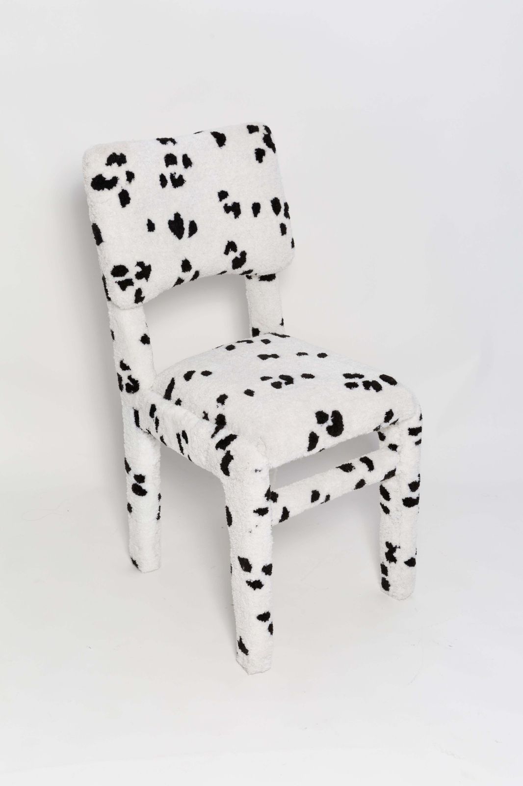 Mid Century Hand Tufting Dalmatian Chair, Rajmund Halas, Poland, 1960s photo for sale