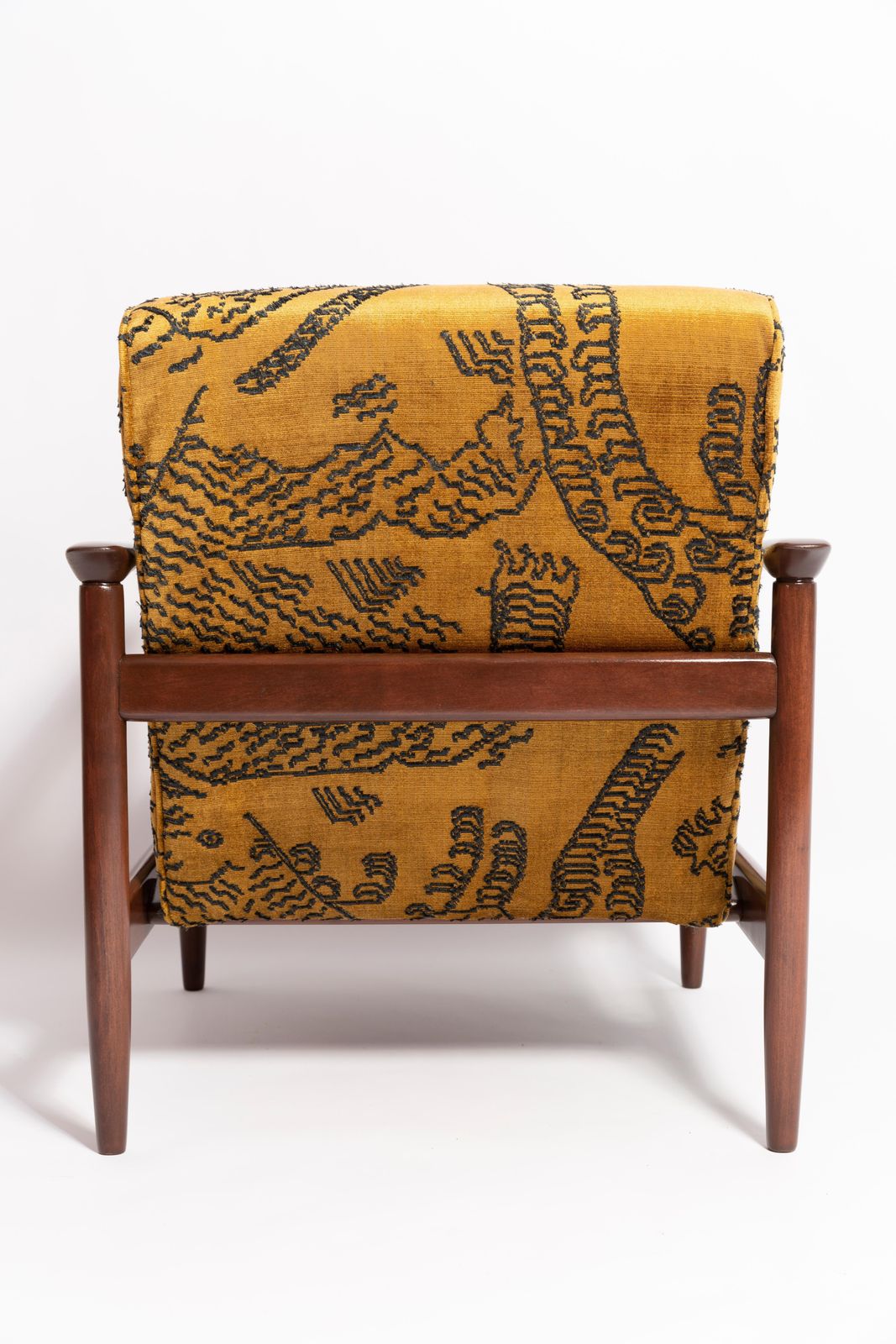 photo furniture Pair Of Midcentury Tiger Velvet Armchairs, Gfm 142, Edmund Homa, Europe, 1960s