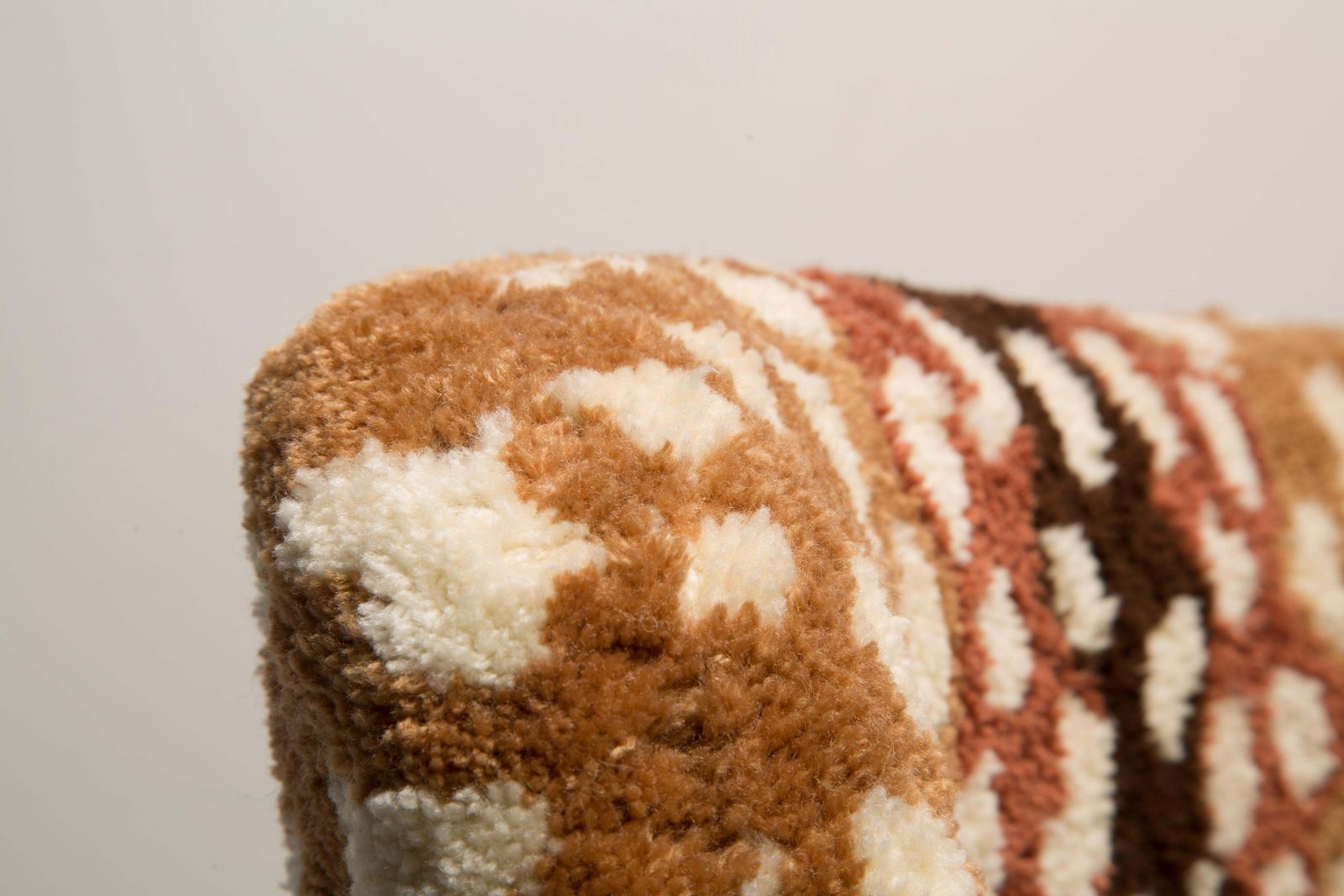 Furniture Mid Century Hand Tufting Roe Deer Bambi Wool Shell Chair, Europe, 1960s photo