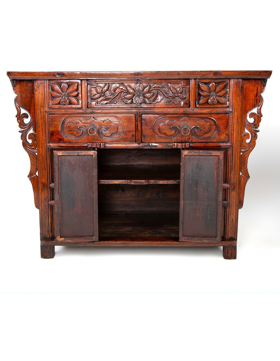 A Chinese, Small 5 Drawer Coffer, Turn 18th/19th Century photo furniture