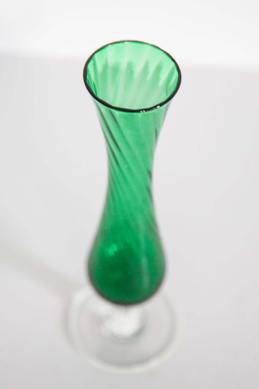 photo for sale Mid Century Small Green Decorative Glass Vase, Europe, 1960s