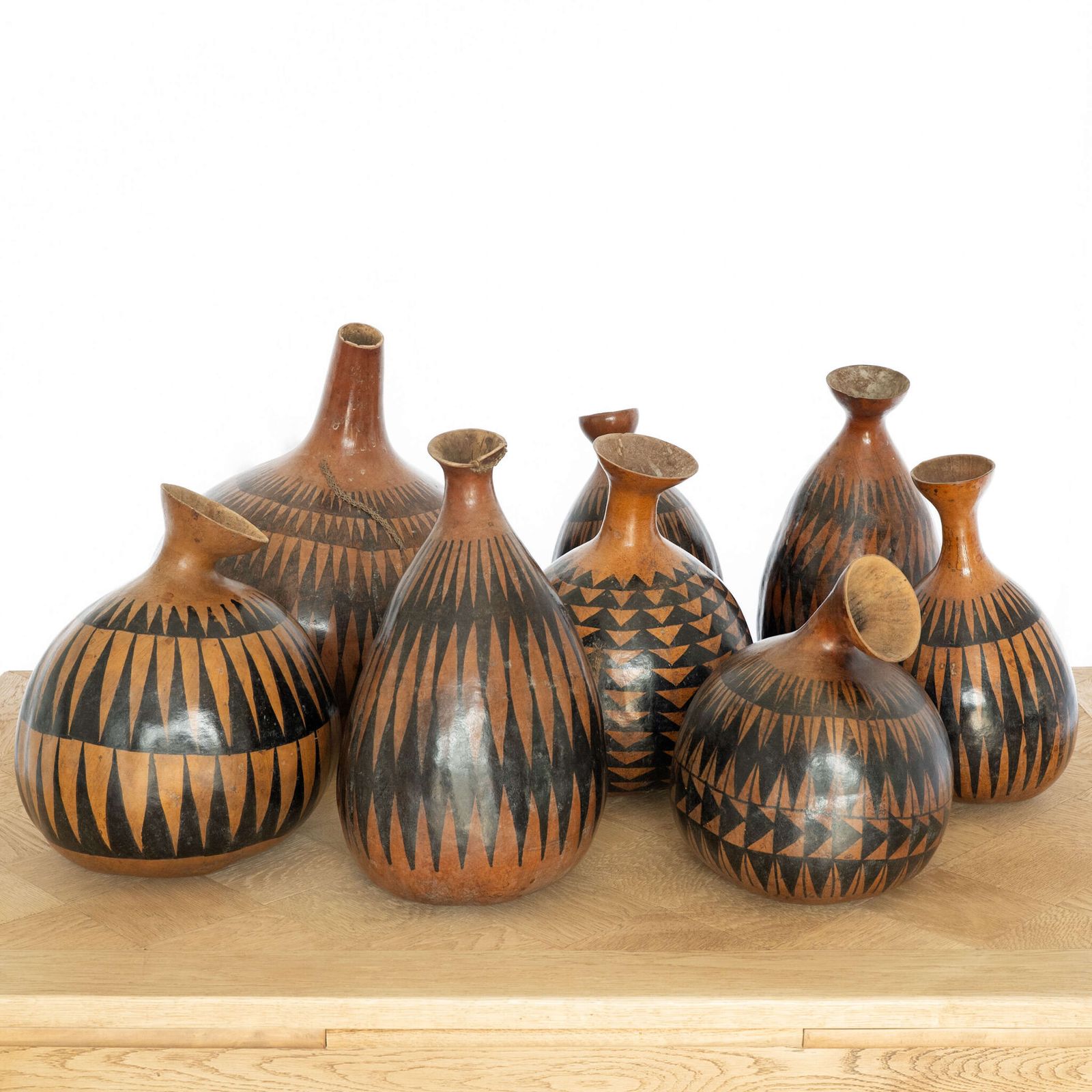 Collection Of 8 Rwandan Gourds