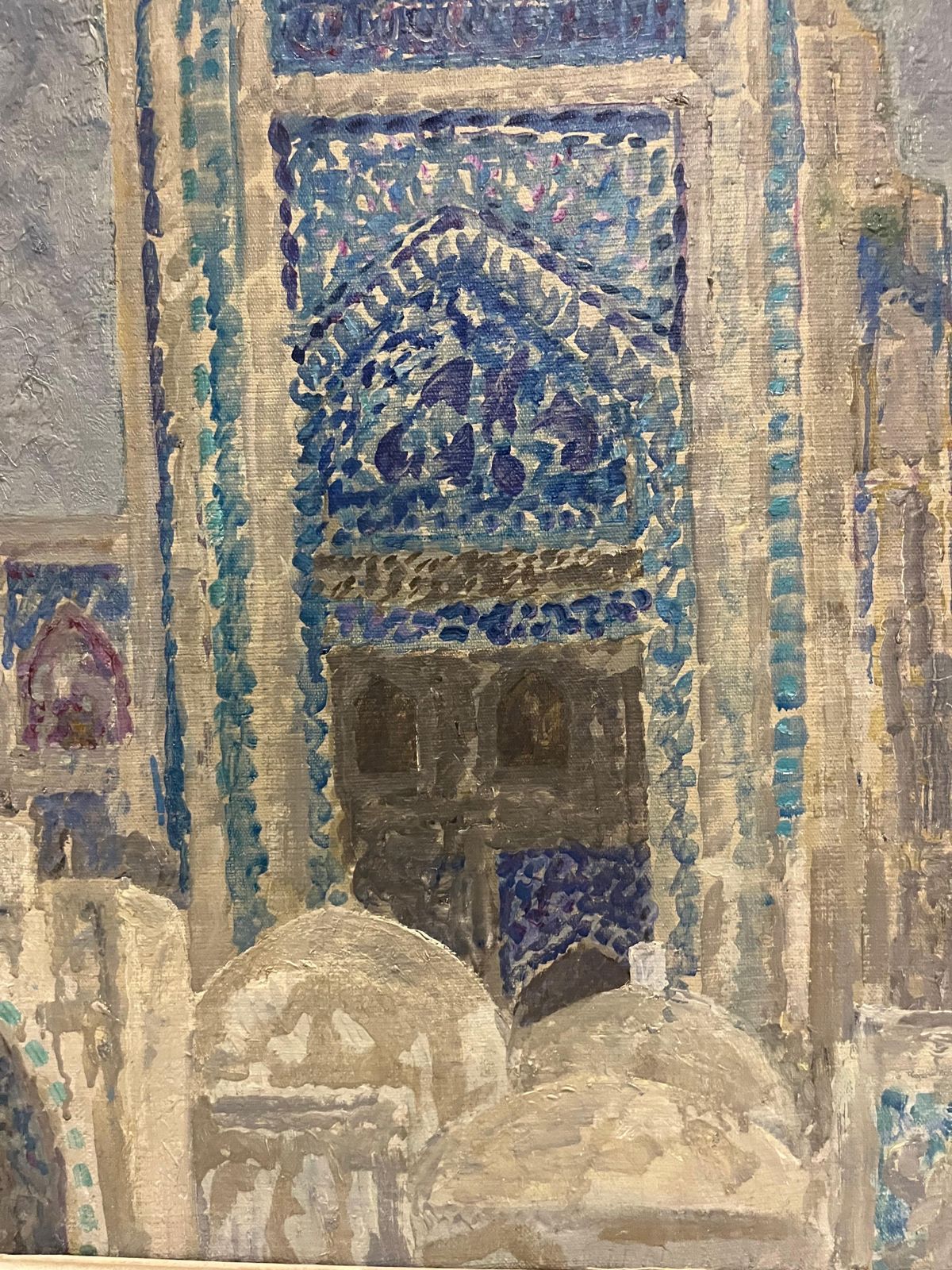 Dmitrij Kosmin"Mattina Luminosa A Khiva" Madrassa , Moschea , Uzbekistan Olio Cm. 68 X 68 19751975 photo vinterior