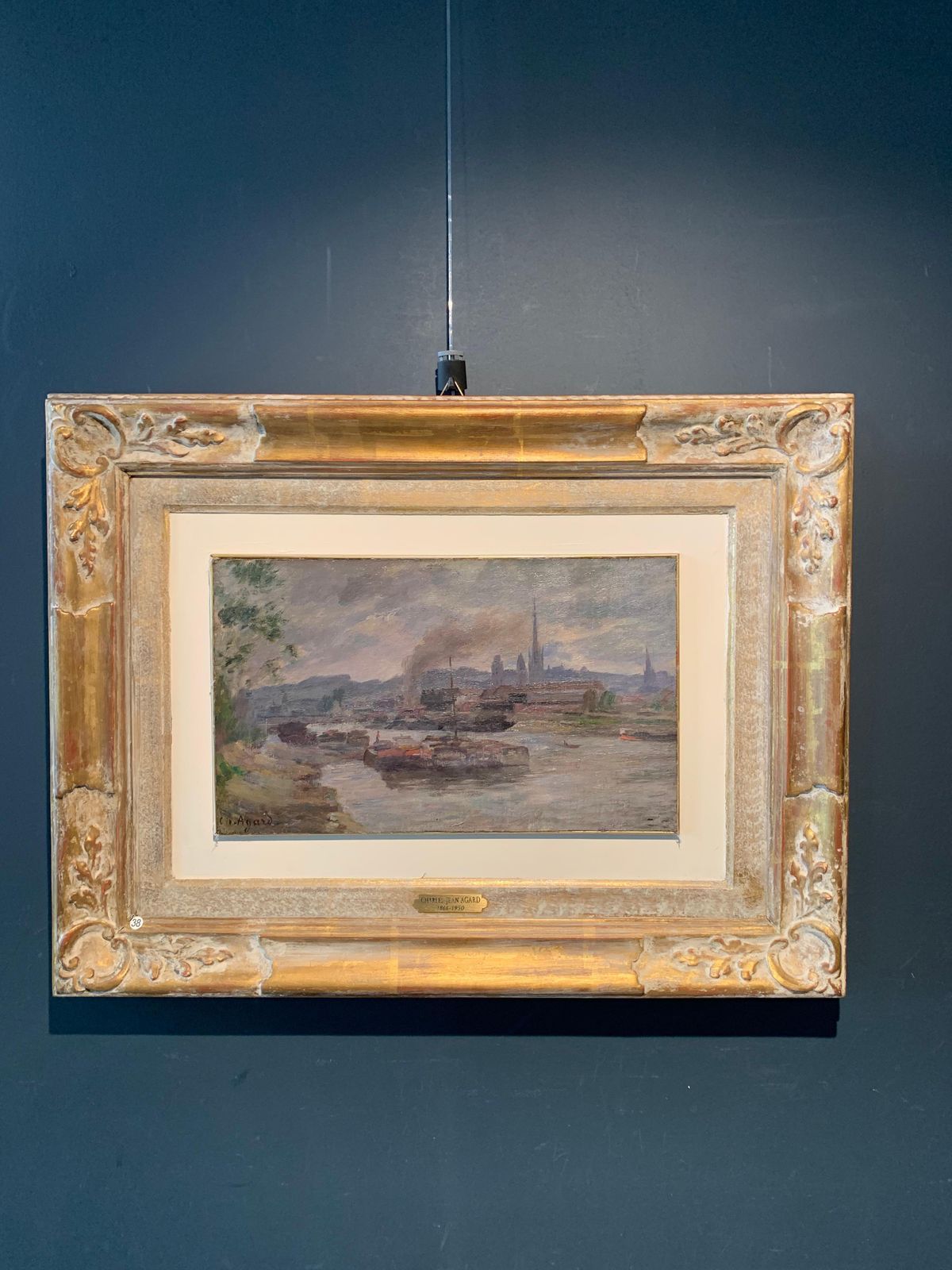 Charles Jean Agard"View Of Rouen" France, Impressionist 19th Century, Oil On Cardboard, 18981898 photo buy