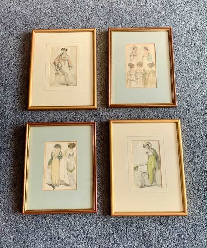 Set Of 2 Antique Ladies Fashion Prints photo 65.0