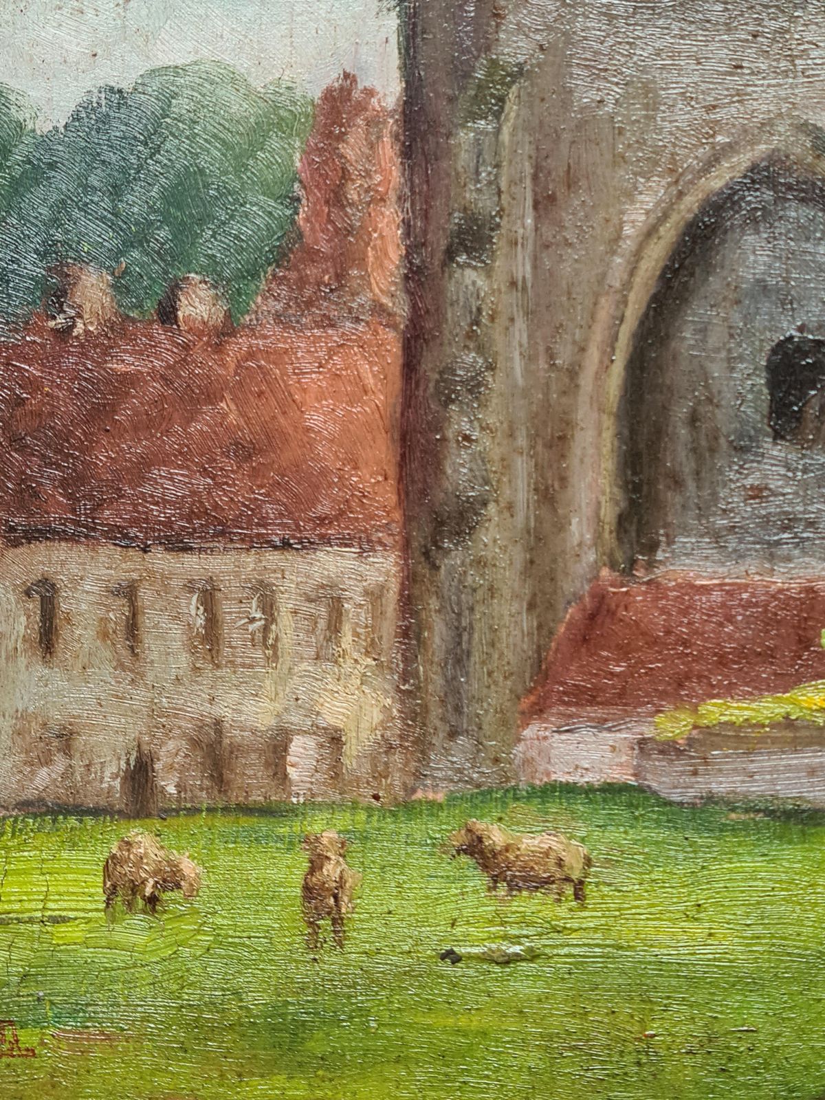 Georges Guerinfrench Impressionist Barbizon School Landscape, Where Sheep Safely Graze1937 photo Art