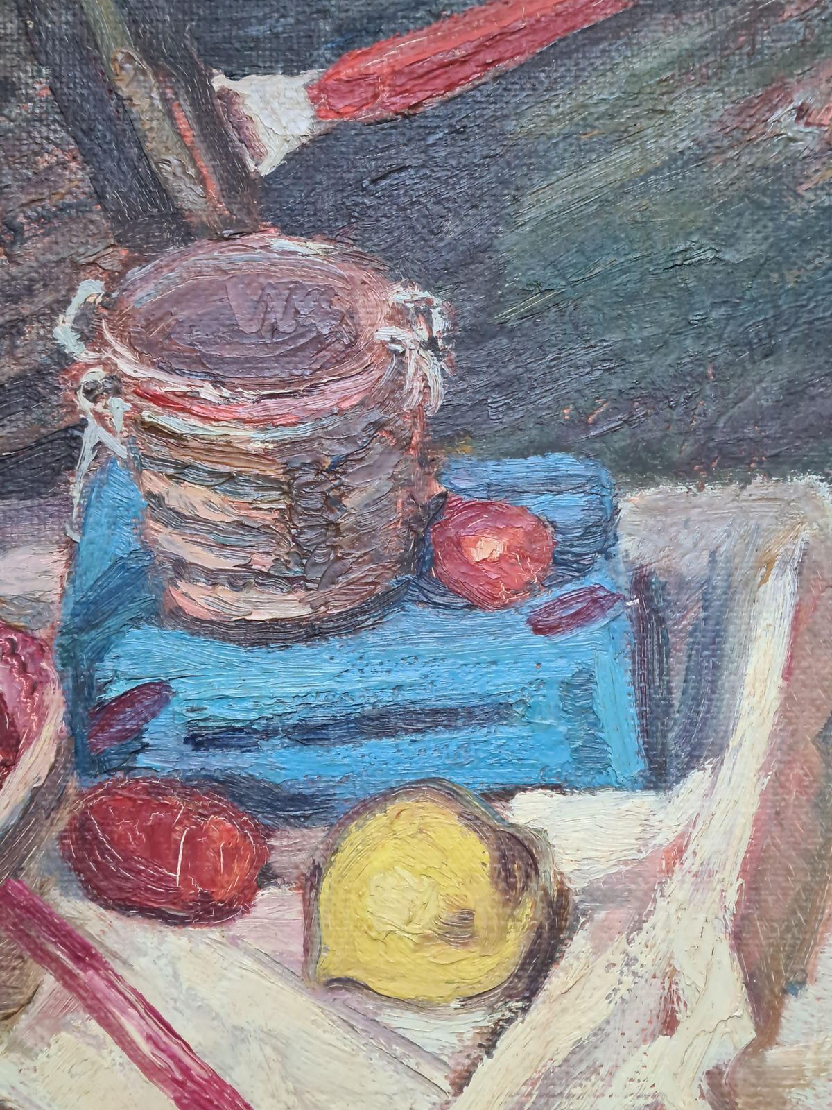 Charles H Imbertfrench Post Impressionist Still Life, Red Peppers, Homage To Cezanne1962 photo Art