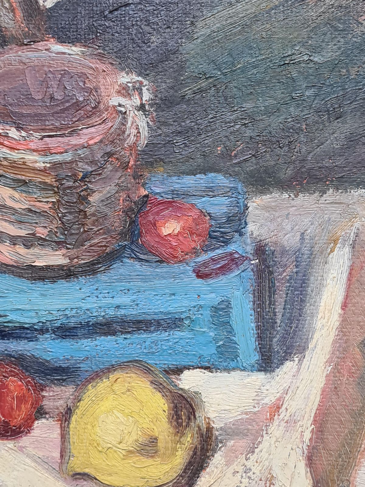 photo furniture Charles H Imbertfrench Post Impressionist Still Life, Red Peppers, Homage To Cezanne1962