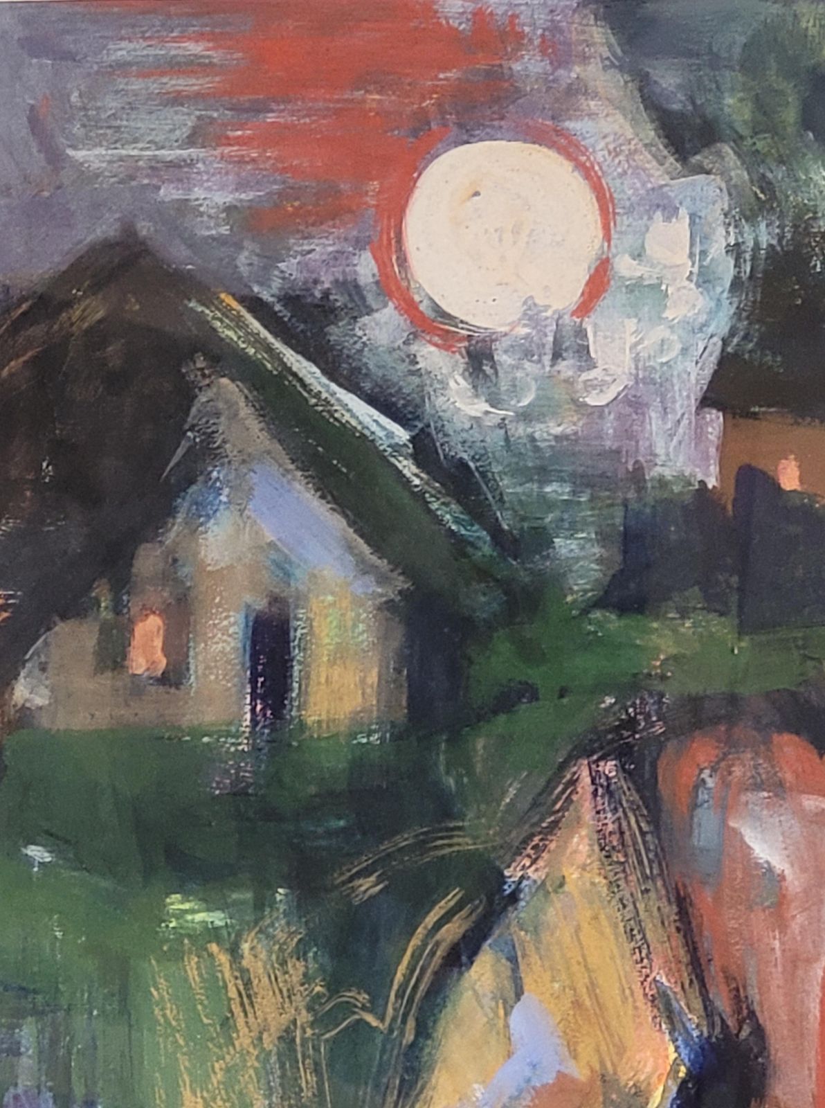 Raphaël Arnal Mid Century French Expressionist Landscape Portrait, La Fermière Normande.1949 photo buy