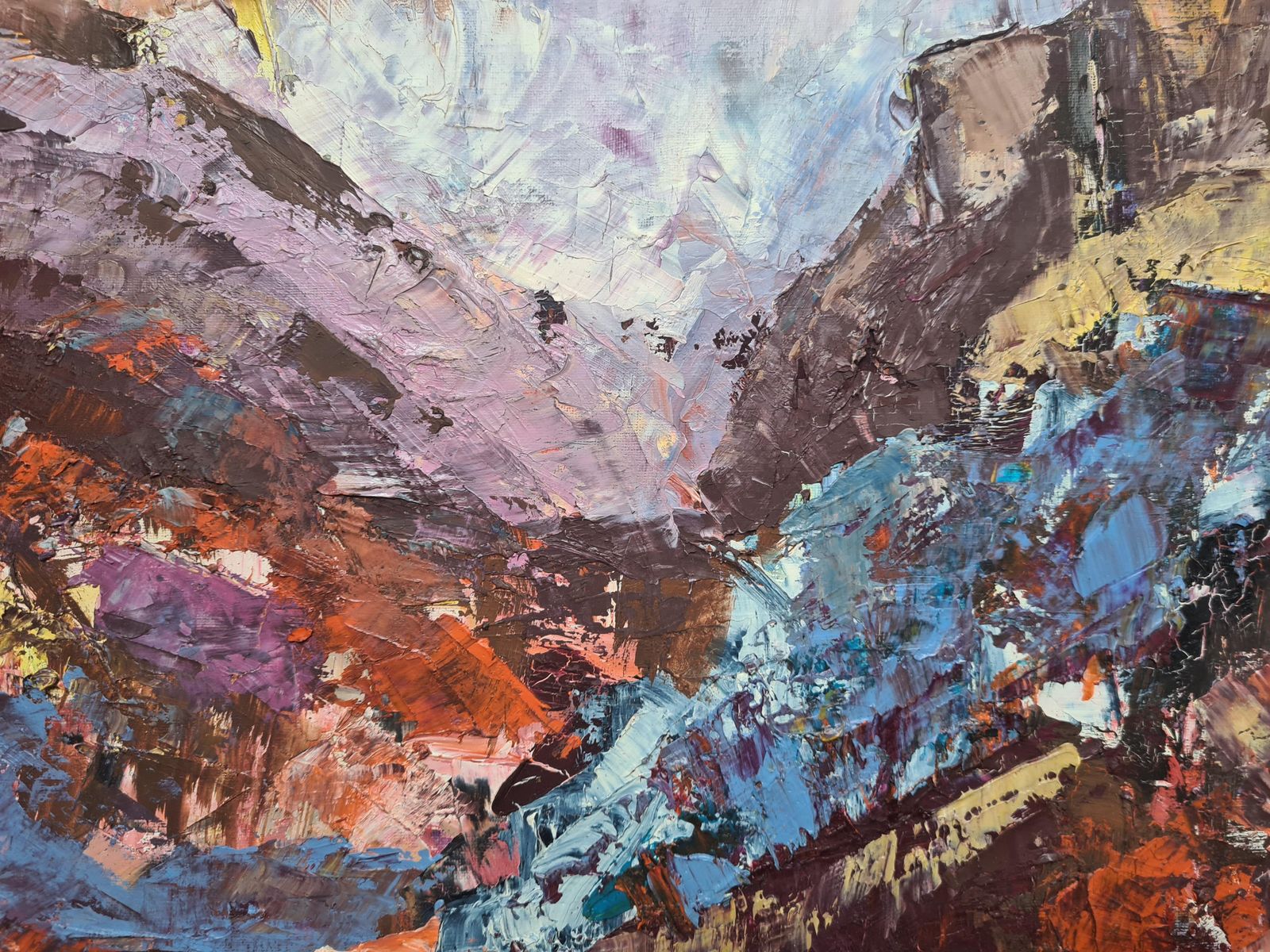 Gisele Grant Gapailmid Century French Expressionist Oil On Canvas, Rêve Mauve1973 photo vinterior