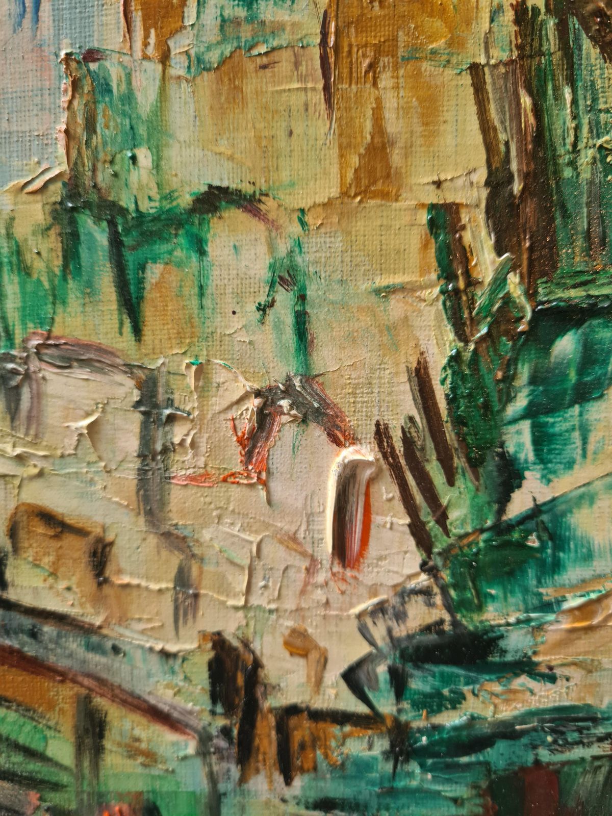 Gisele Grant Gapailmid Century French Expressionist Oil On Canvas, Vers La Durance1974 photo buy