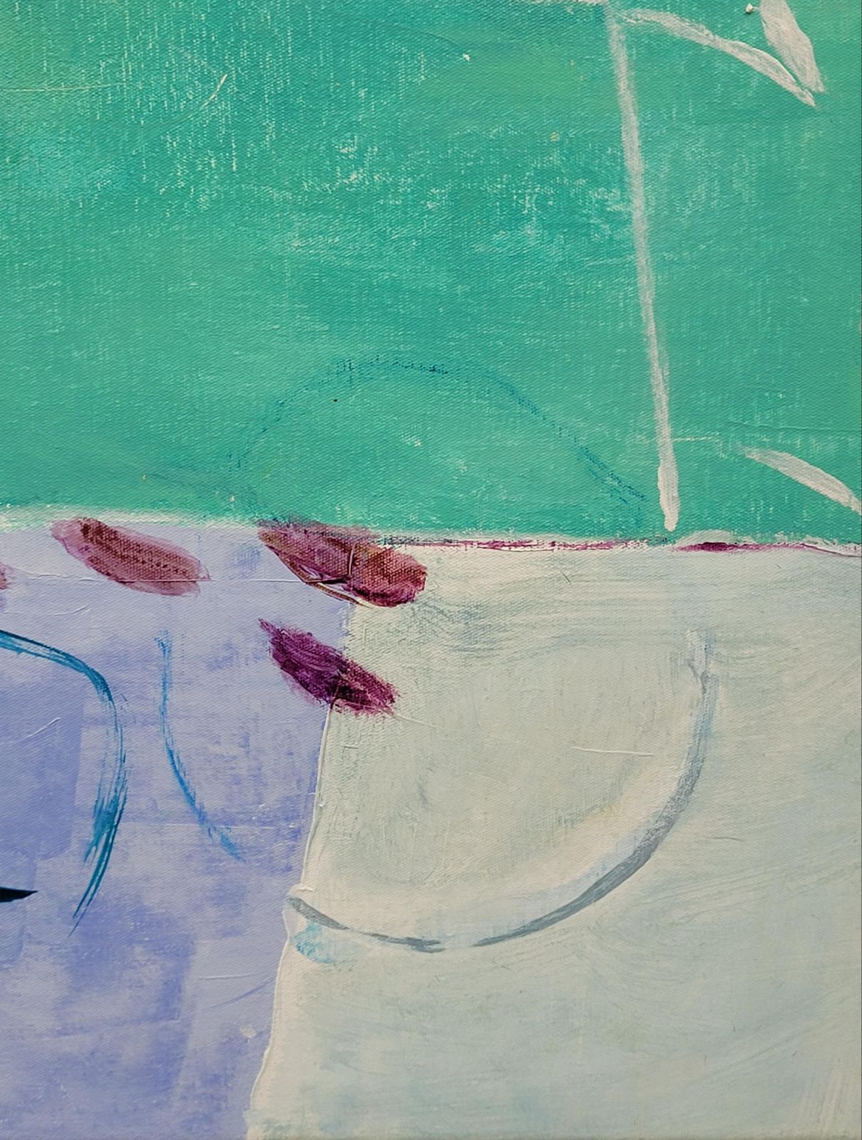 Christian Manoury Abstract Expressionist Color Field Acrylic On Canvas.  Les Champs XII.2020 photo vinterior