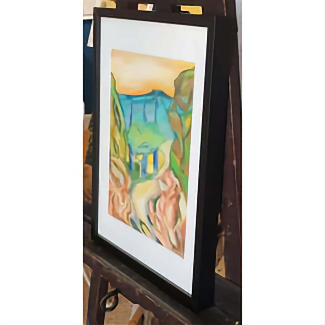 photo furniture Bernadette Van Baarsen 'Cancan B'. Contemporary Fauvist Pastel Landscape.2023