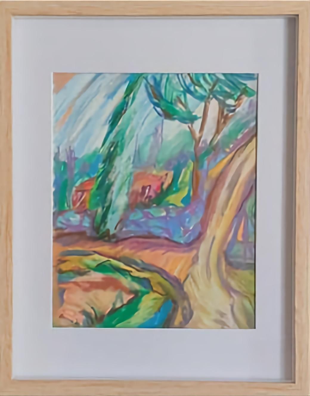 Bernadette Van Baarsen 'Le Petit Chemin'. Contemporary Fauvist Pastel Of A Provençal Landscape.2023