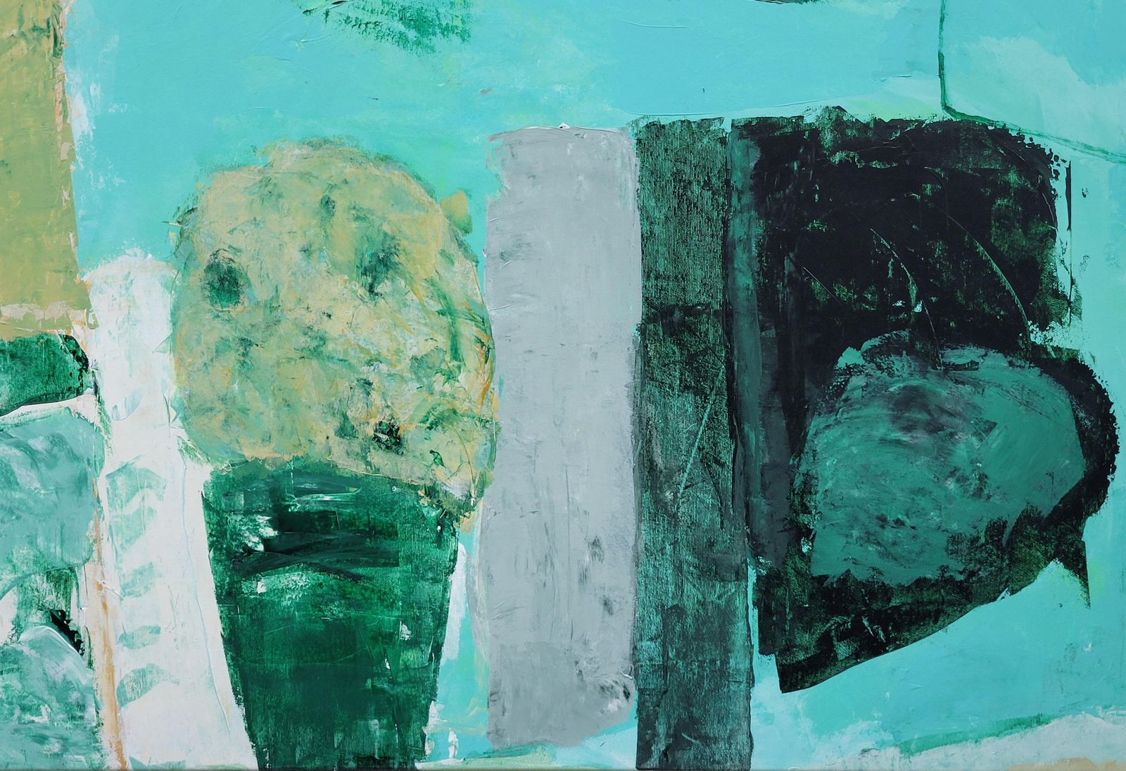 Christian Manoury Contemporary Abstract Expressionist Color Field Landscape, Les Champs Vi2021 photo furniture