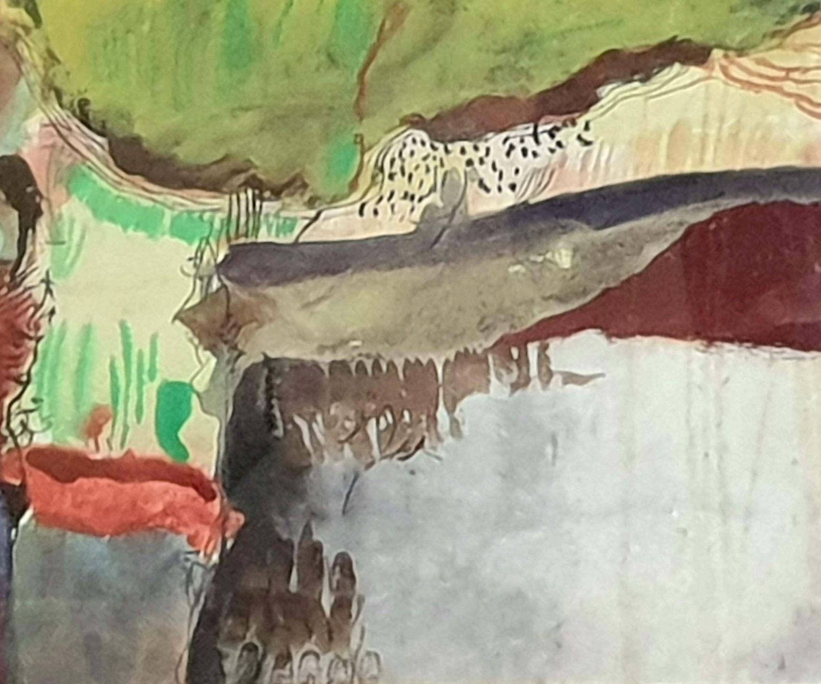 Abstract Expressionist Acrylic And Oil On Paper From 1972 Byjoep Goeting photo Art