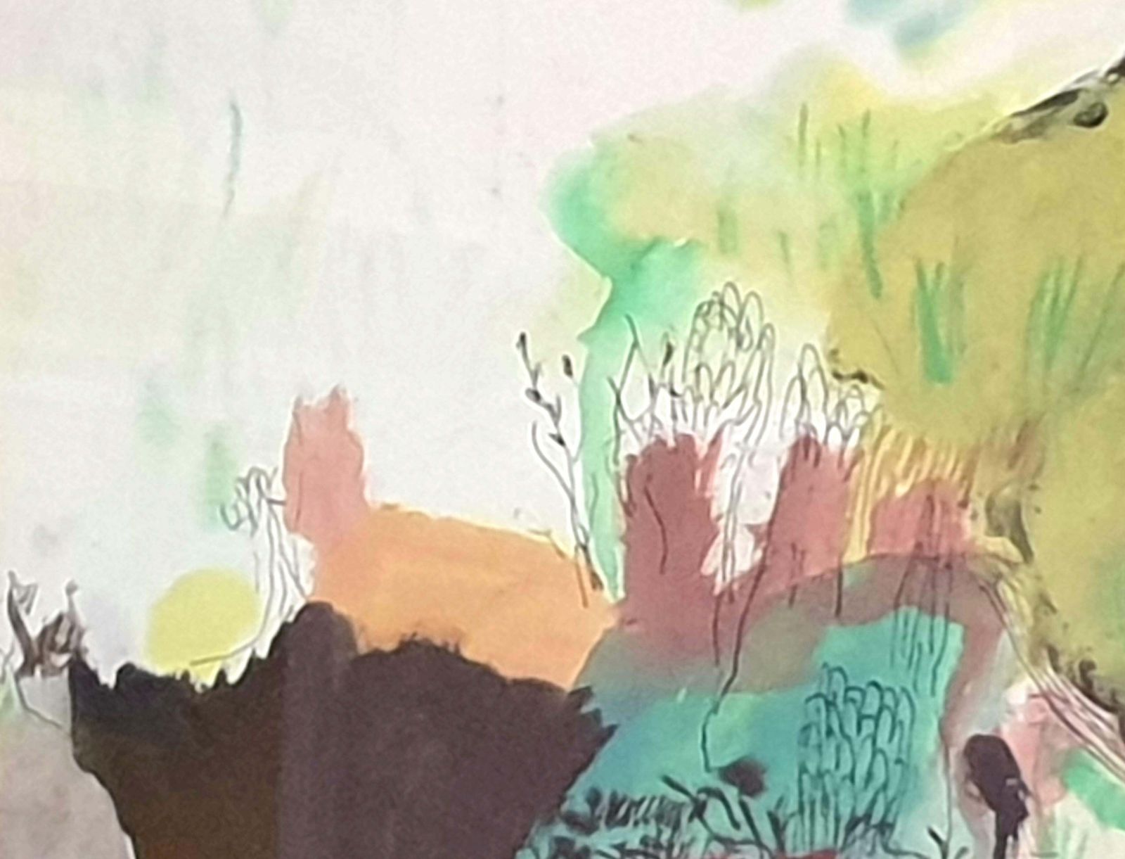 Abstract Expressionist Acrylic And Oil On Paper From 1972 Byjoep Goeting photo buy