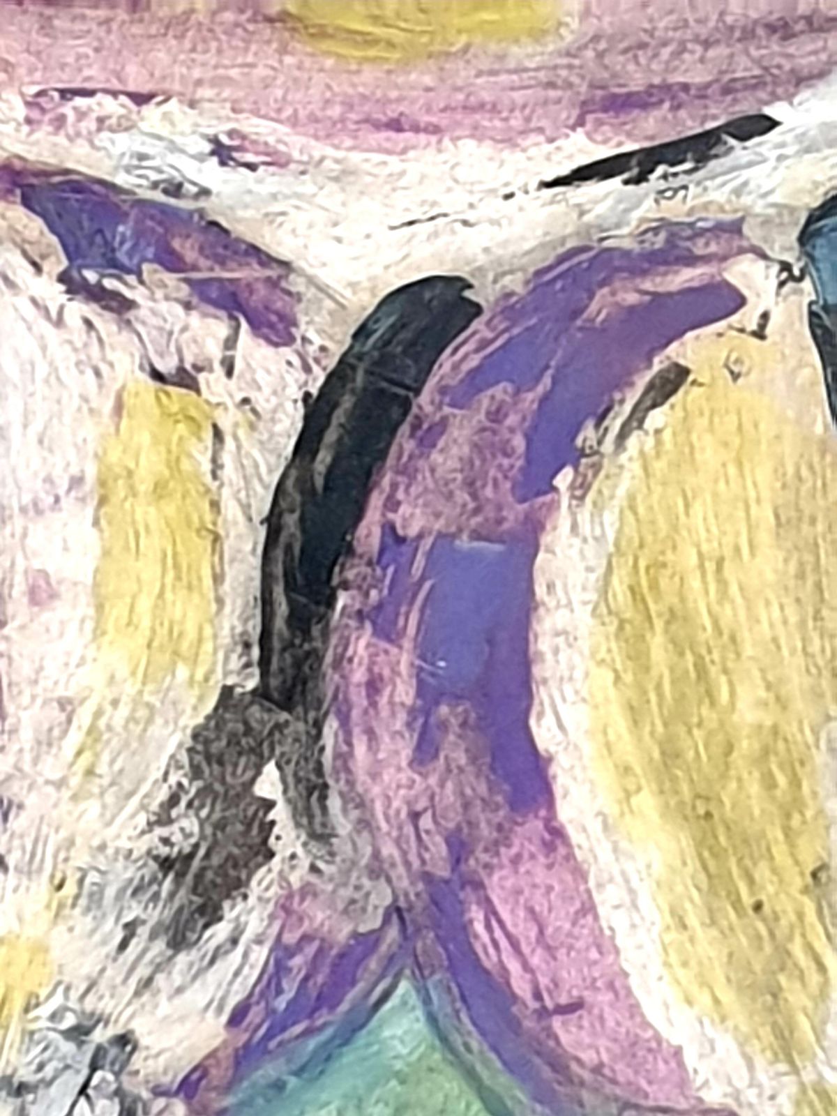 360.0 Abstract Expressionist Cobra Style Fantastical Figure. Acrylic On Card By A Nuchy photo