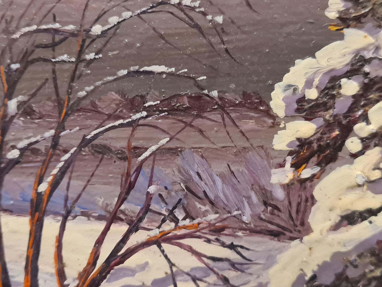 Boggio, Christmas Tree In The Snow. Oil On Board. photo vinterior