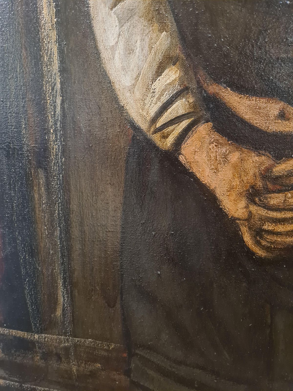 Stuart Mackenzie, 'Him', A Large Glasgow School Oil Painting Portrait On Canvas. 1990s photo vintage