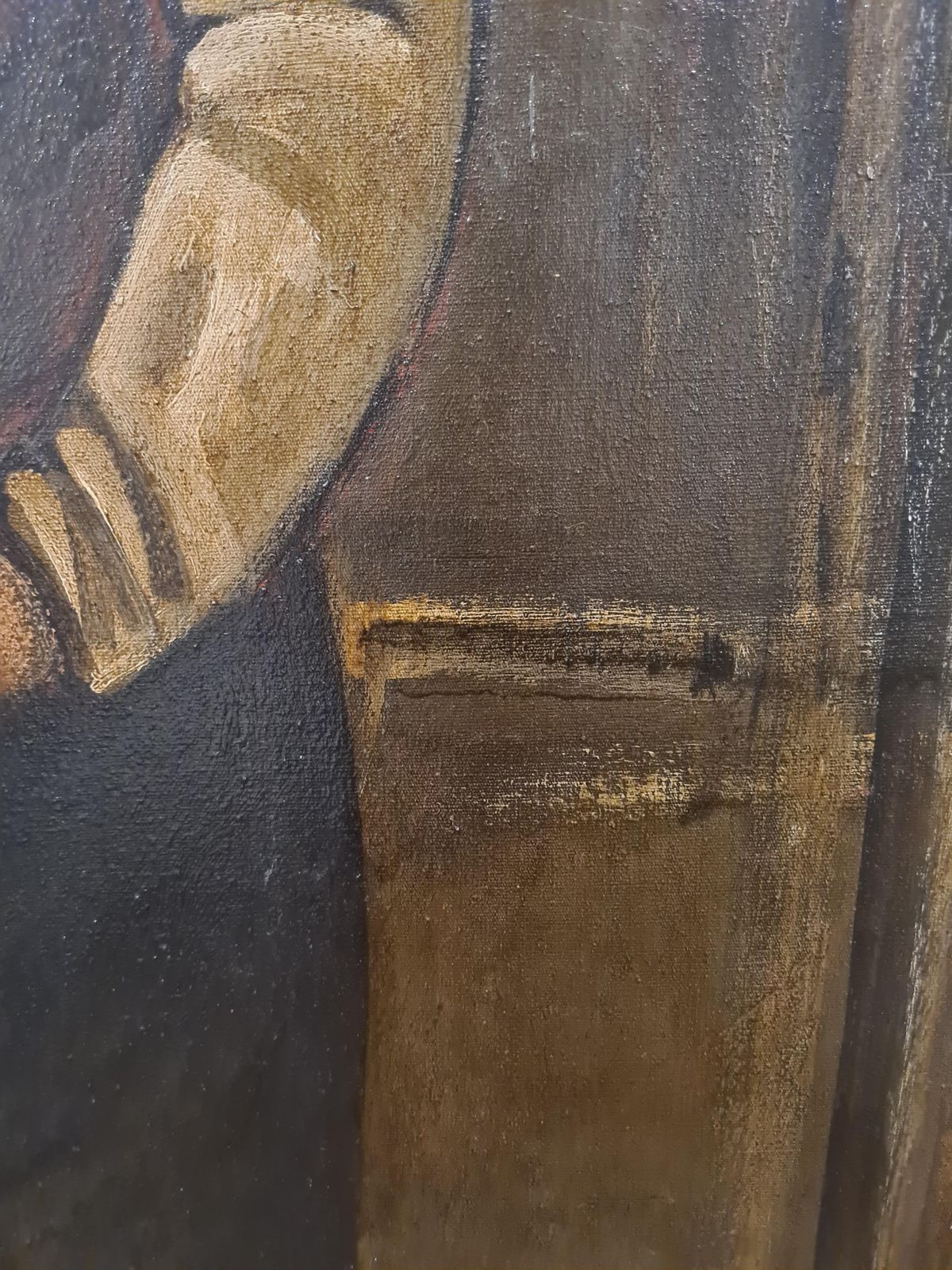photo furniture Stuart Mackenzie, 'Him', A Large Glasgow School Oil Painting Portrait On Canvas. 1990s
