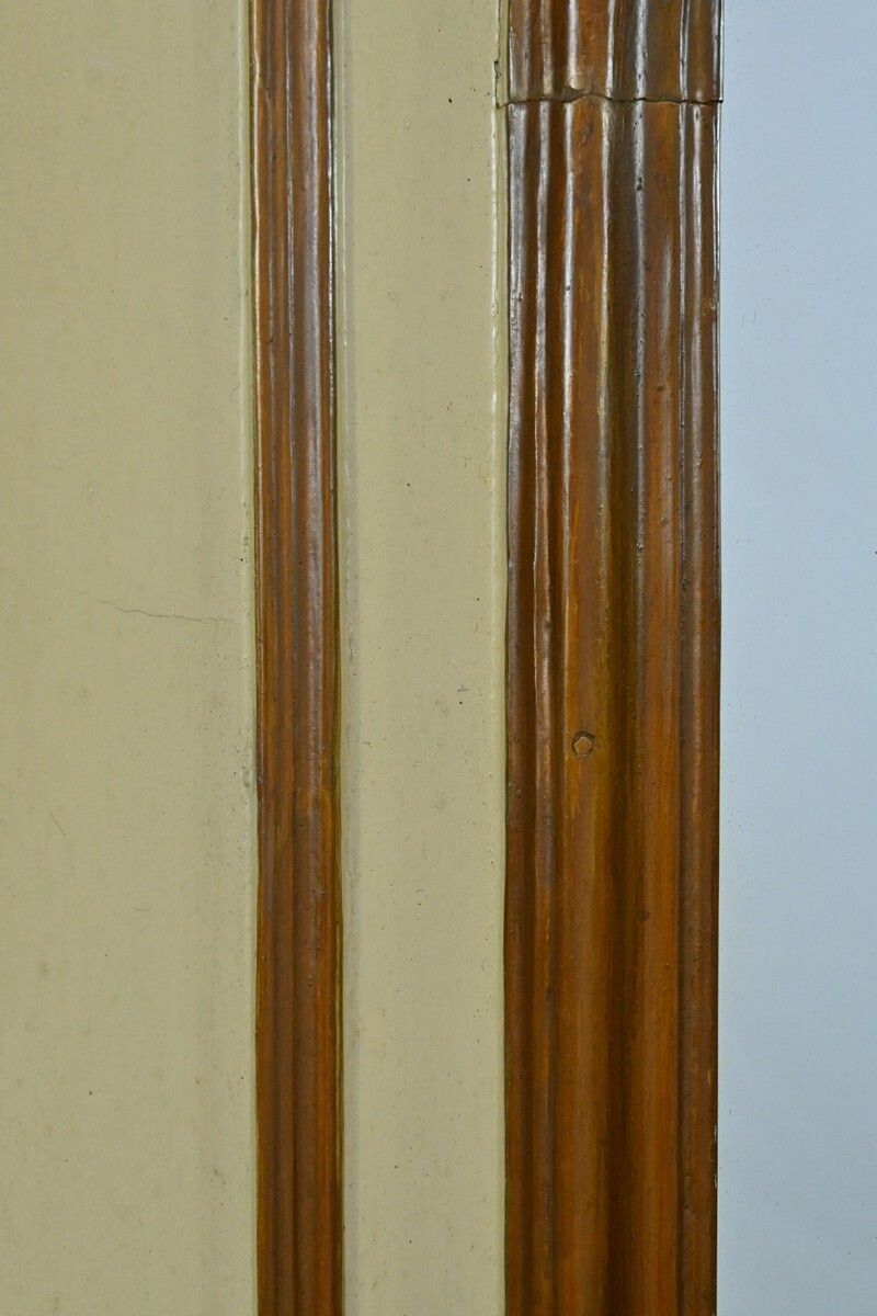 1520.0 Painted Wooden Trumeau Mirror, Louis XV Style – Late 19th Century photo