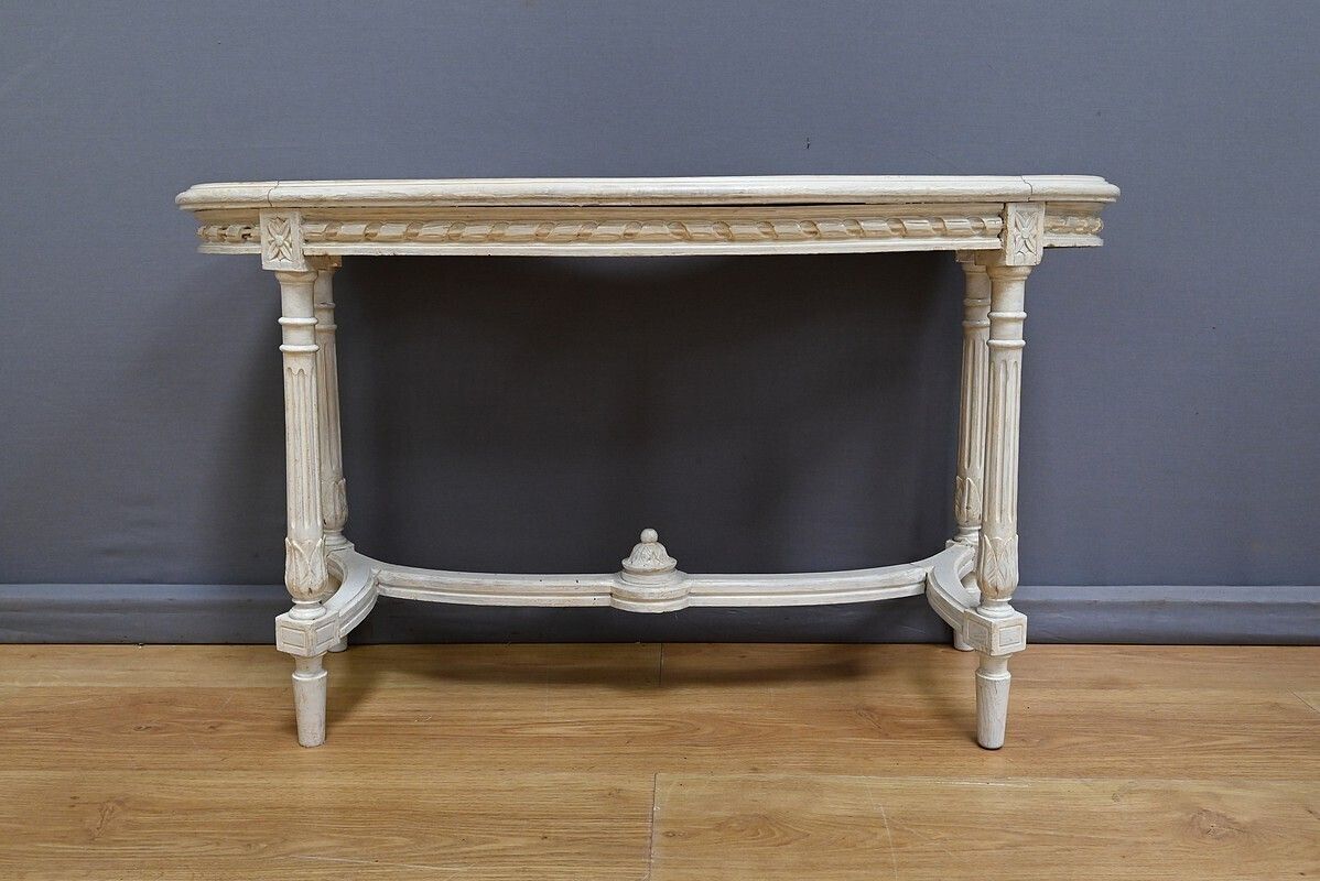 photo buy Painted Wooden Piano Bench, Louis XVI Style – Late 19th Century