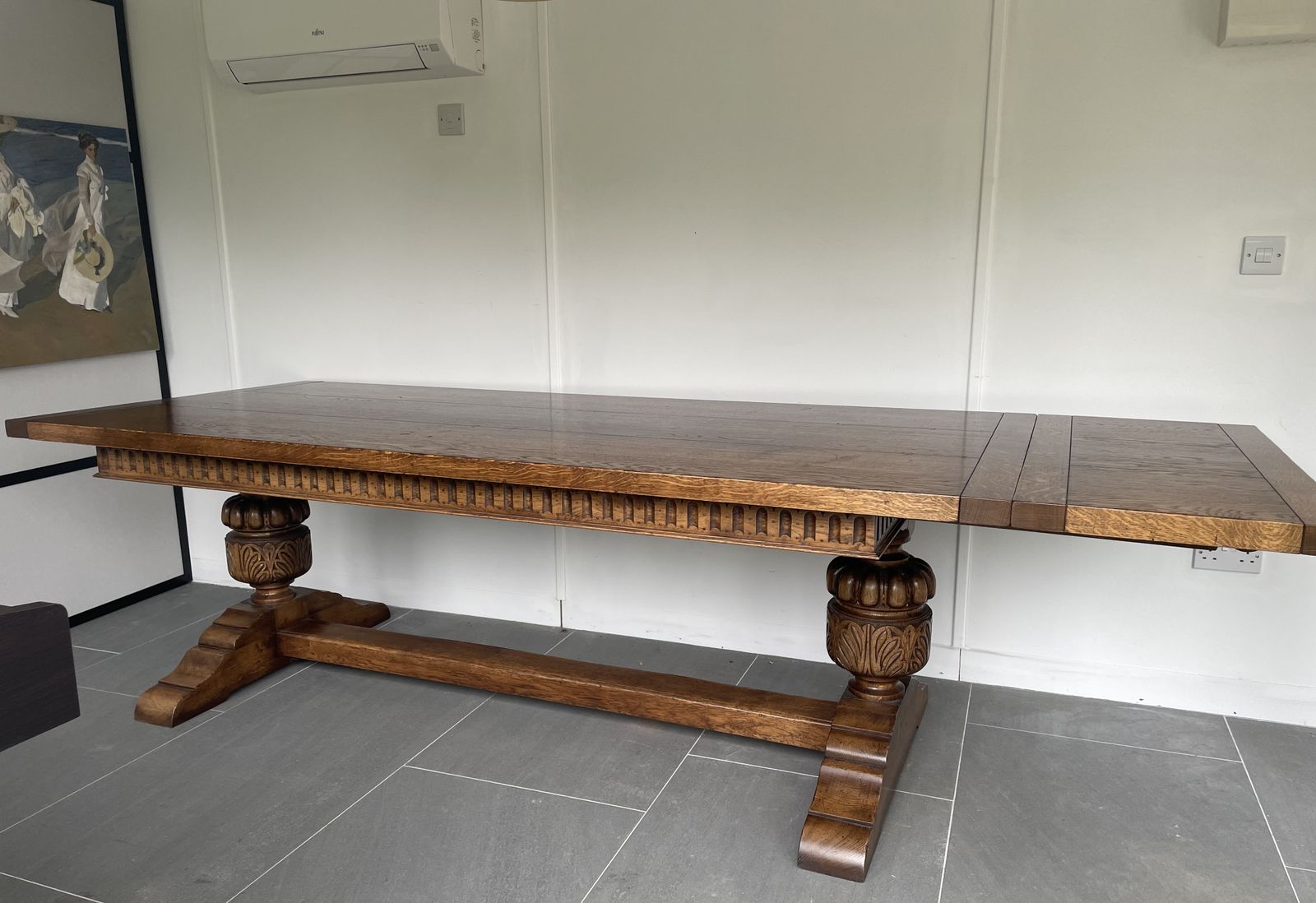Carved Oak Tudor Dining Table, photo furniture