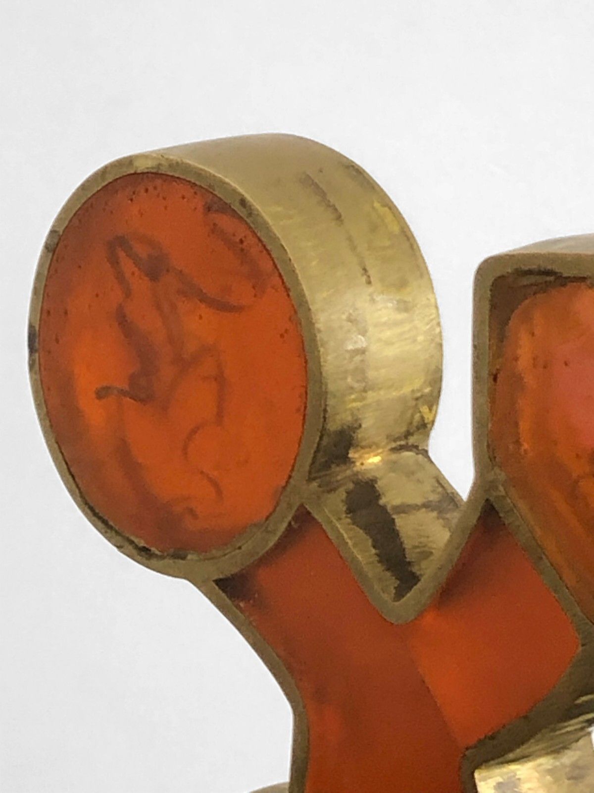 1970 Sculpture Fractal Resin Inclusion Pop Bronze & Plexiglas Lucite Giraudon photo vinterior