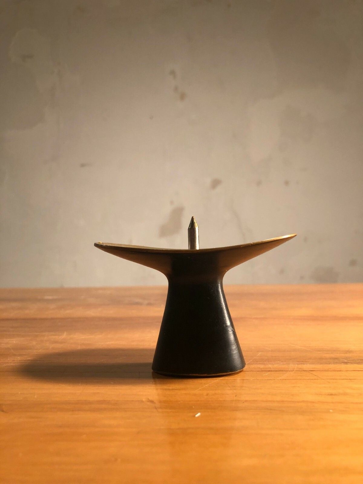 1950 Shabby Chic Candlestick Sculpture Free Form Bronze Candlestick photo vintage