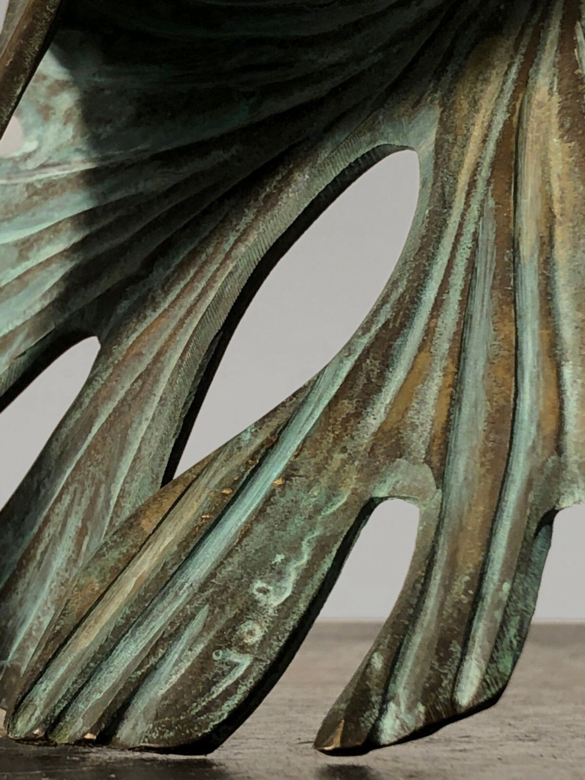 photo for sale 1970 Jobin Sculpture Ginko Biloba Bronze Brutalist Postmodernist Shabby Chic