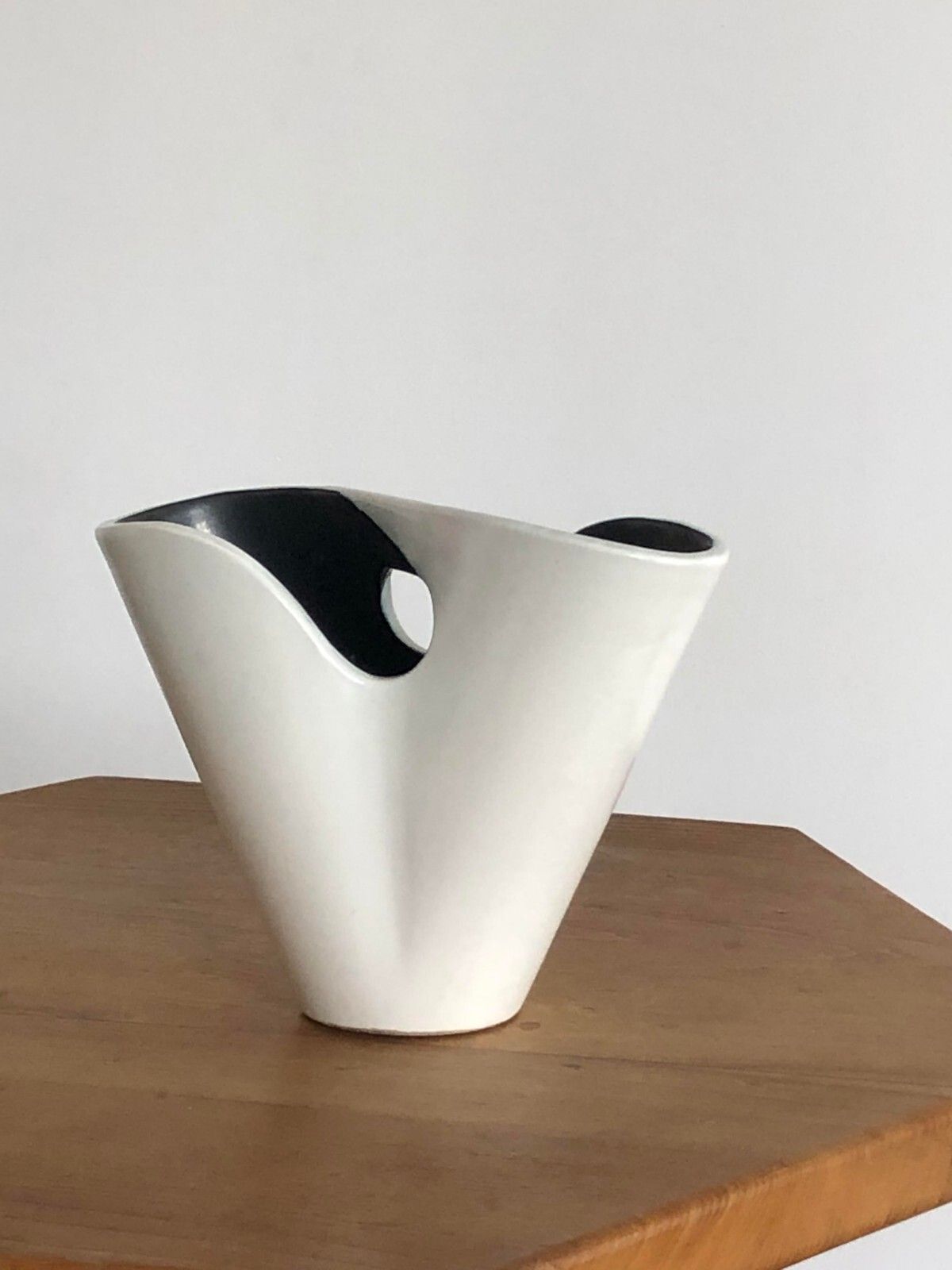 1950 Elchinger Modernist Ceramic Vase Free Form Juve Chambost Accolay photo 1011.0
