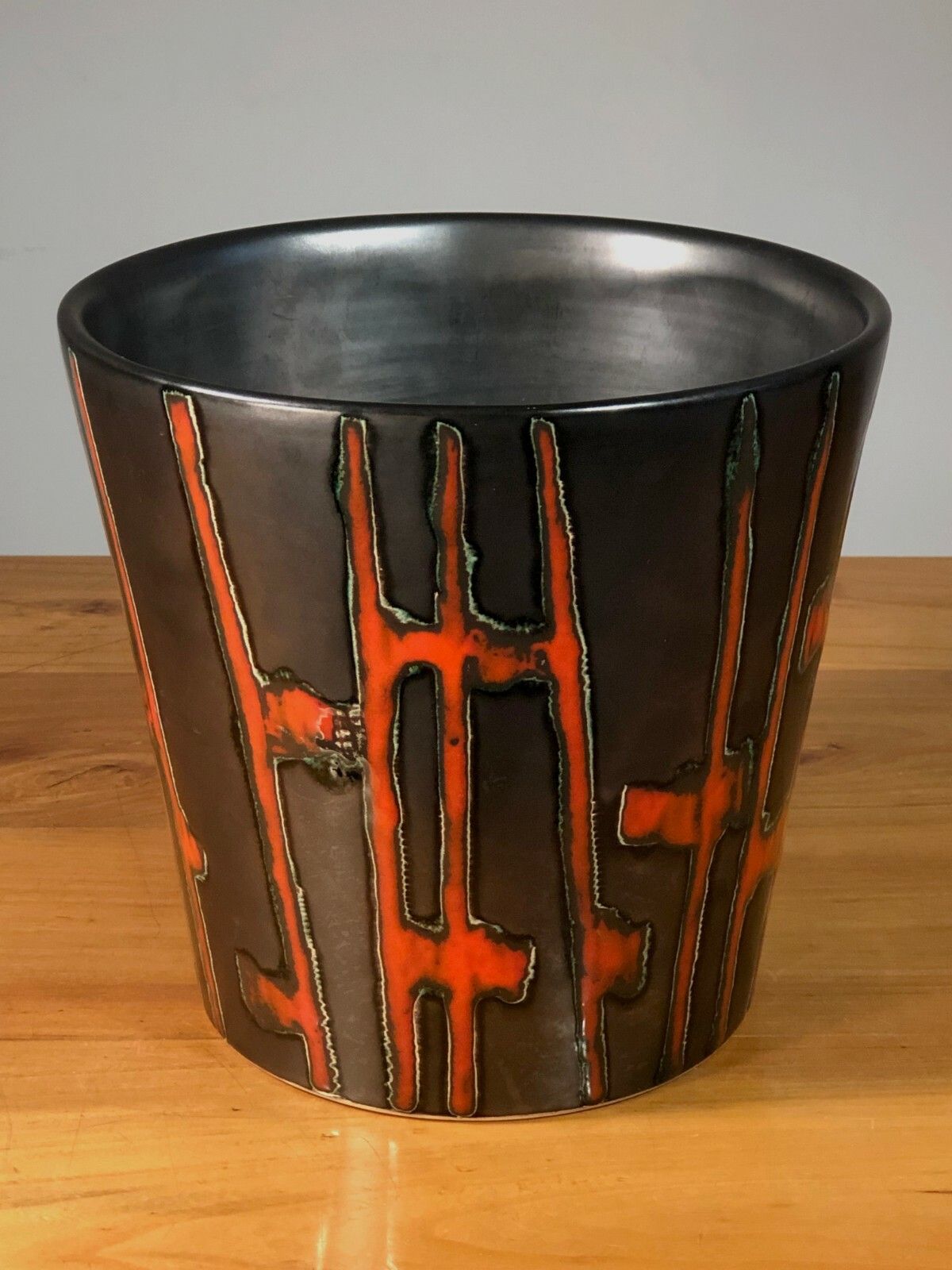 1950 Modernist Shabby Chic Ceramic Flower Pot Vallauris Cloutier Accolay photo for sale