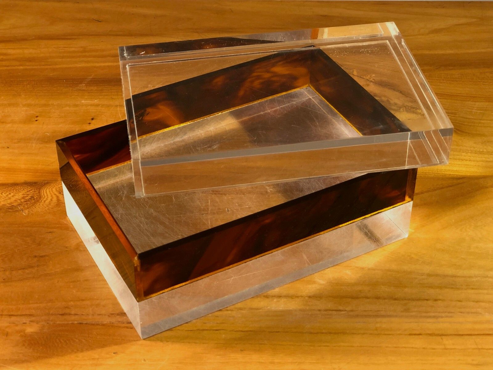 1970 Philippe Cheverny 1 Box Post Modernist Pop Shabby Chic Lucite Plexiglas photo Art