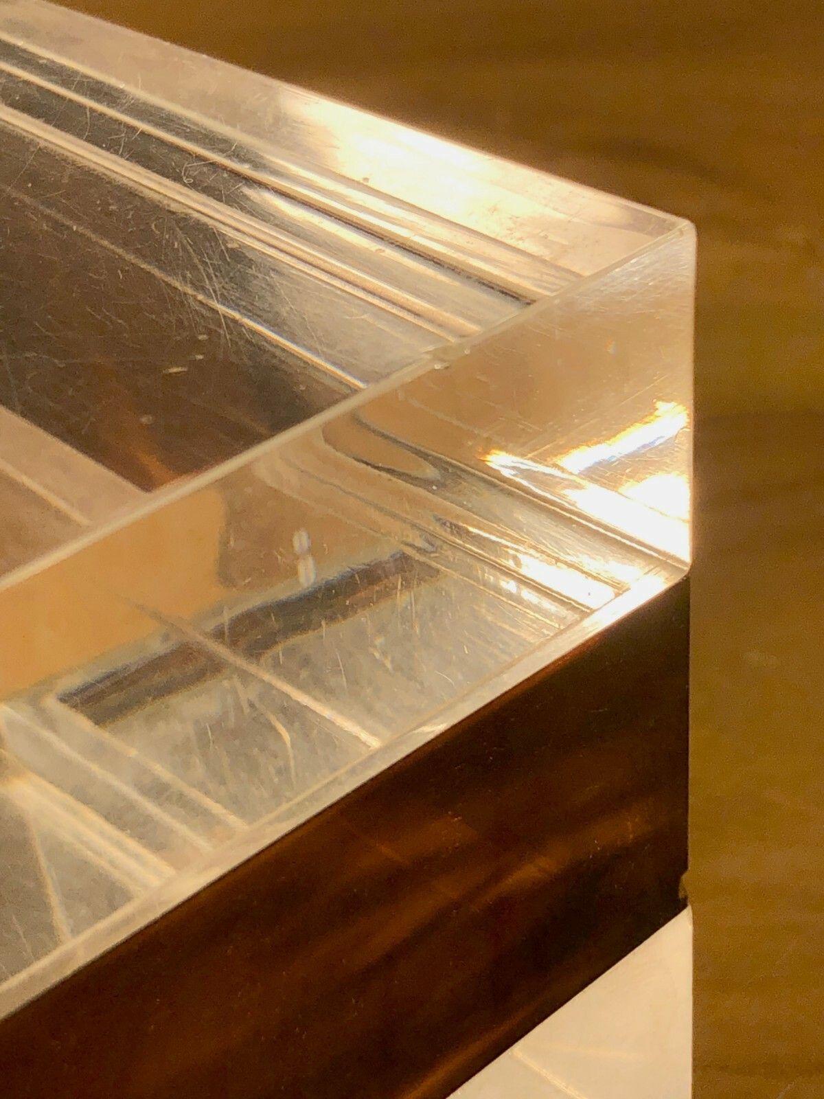 1970 Philippe Cheverny 1 Box Post Modernist Pop Shabby Chic Lucite Plexiglas photo vintage