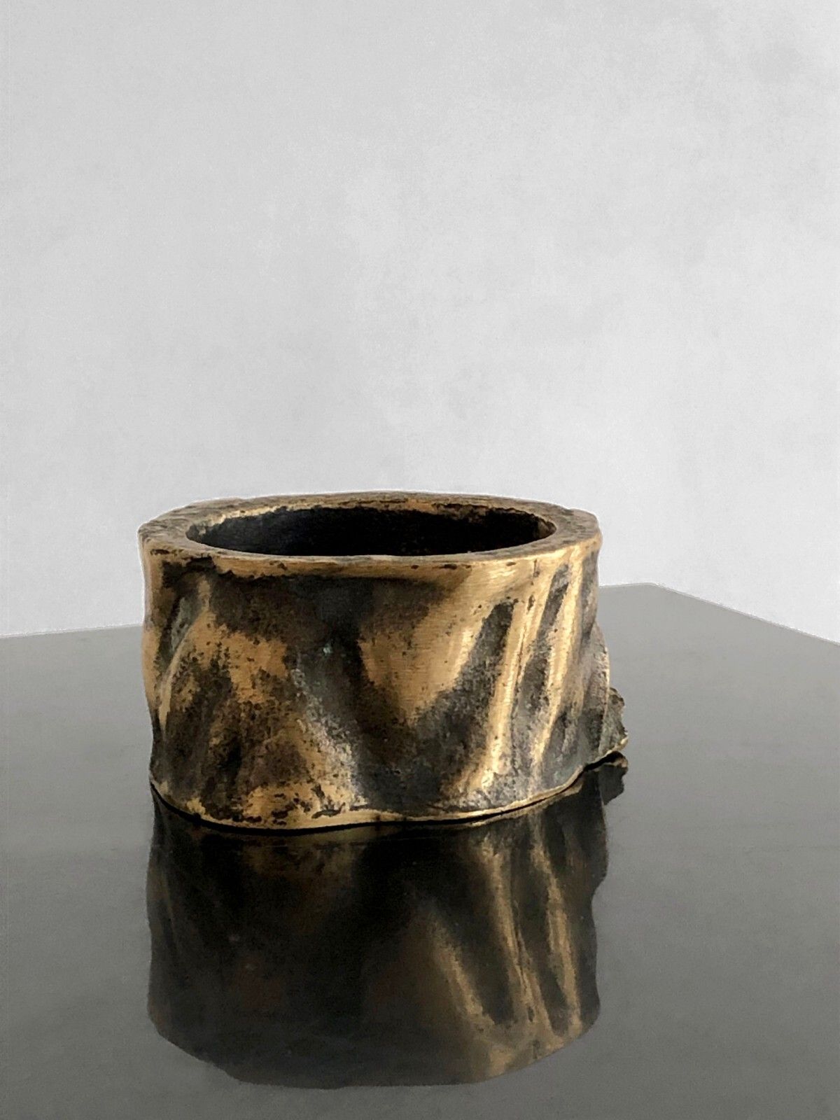 1970 Shabby Chic Sculpture Ashtray Vacuum Bag Brutalist Monique Gerber photo furniture