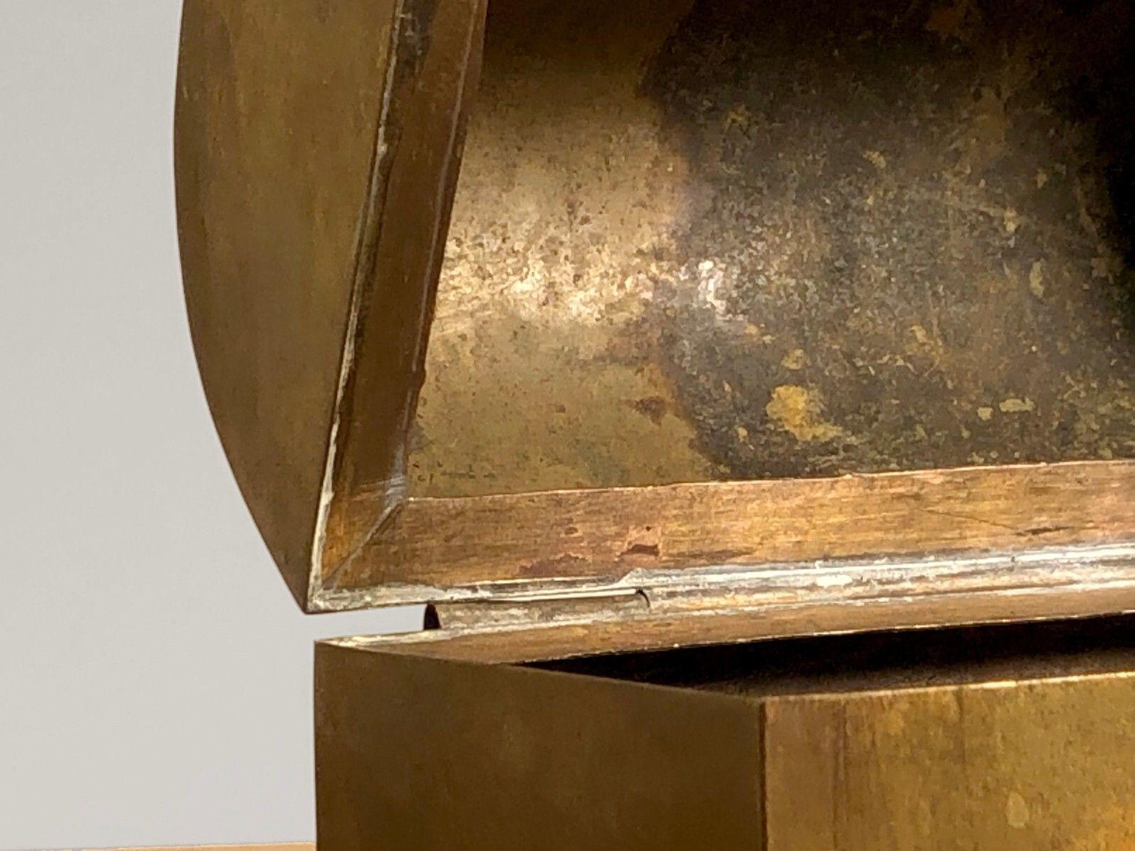 1930 Art Deco Modernist Bauhaus Neo Classical Shabby Chic Bronze Box photo furniture