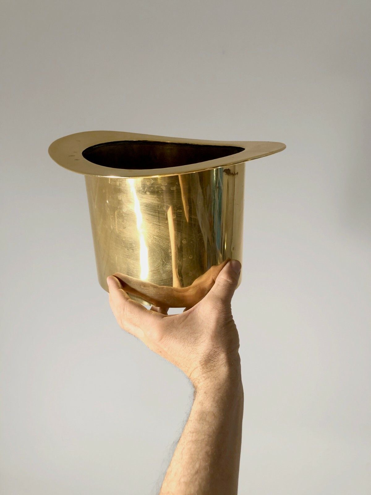 1970 Champagne Bucket Art Deco Shabby Chic Bronze Hat Jansen Romeo