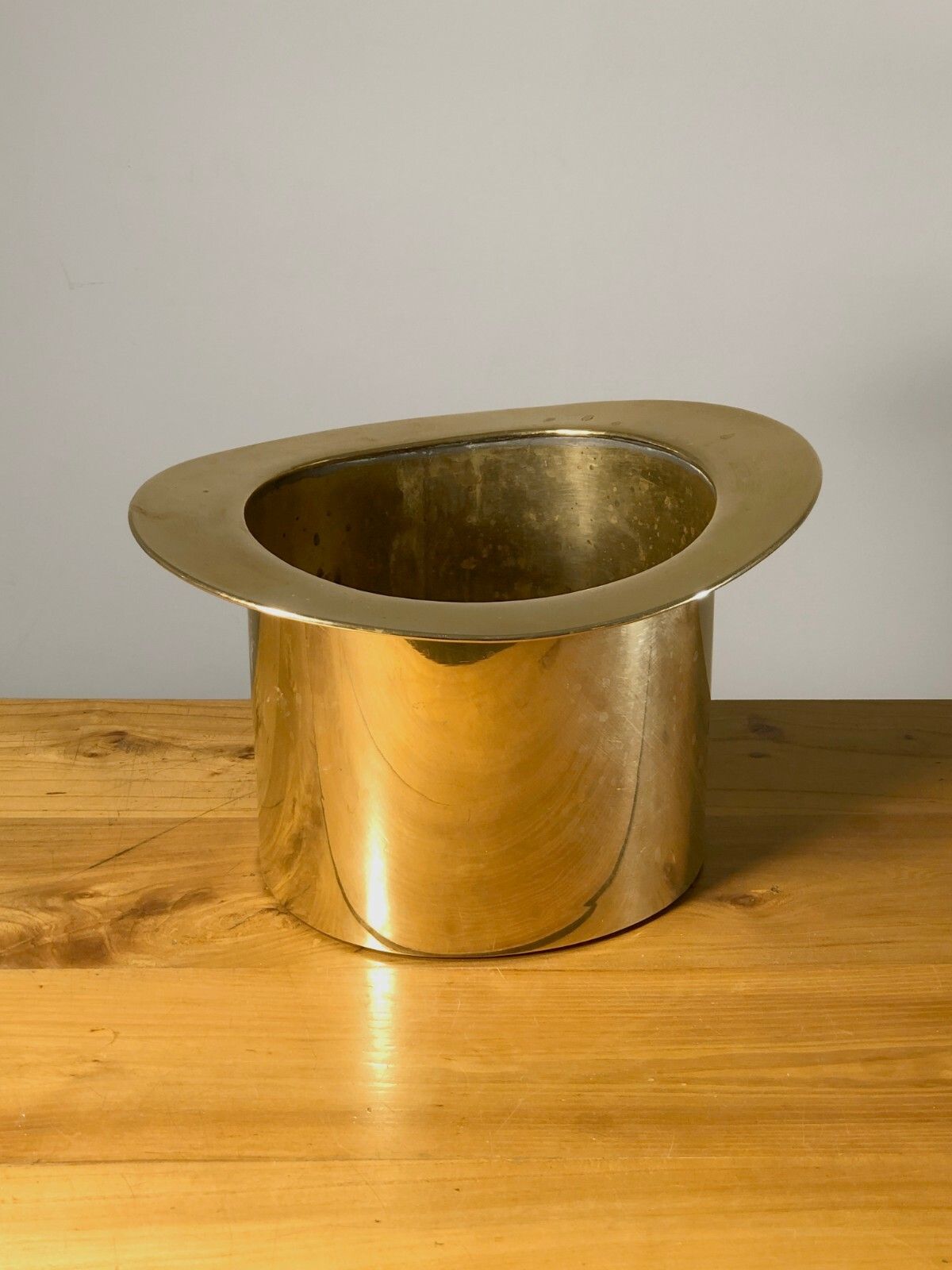 1970 Champagne Bucket Art Deco Shabby Chic Bronze Hat Jansen Romeo photo vinterior