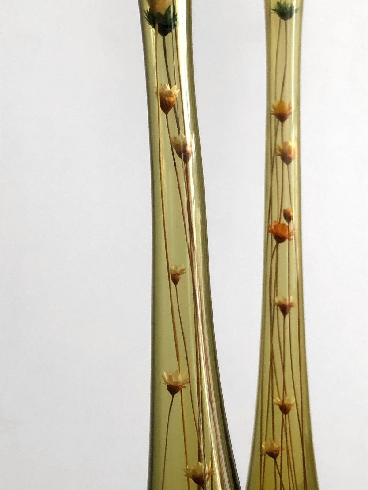 1960 2 Modernist Free Form Glass Bottle Vases Morin Ruelland Biot Murano photo vinterior